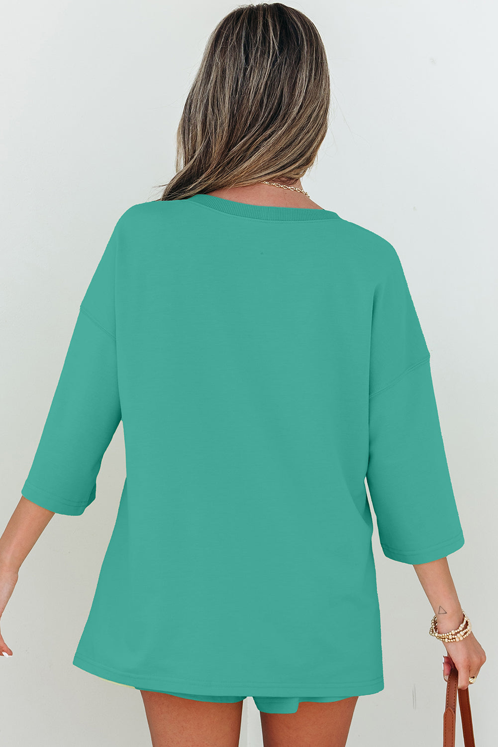 Baggy V Neck Half Sleeve Tee and Shorts Co-ord Set eAura