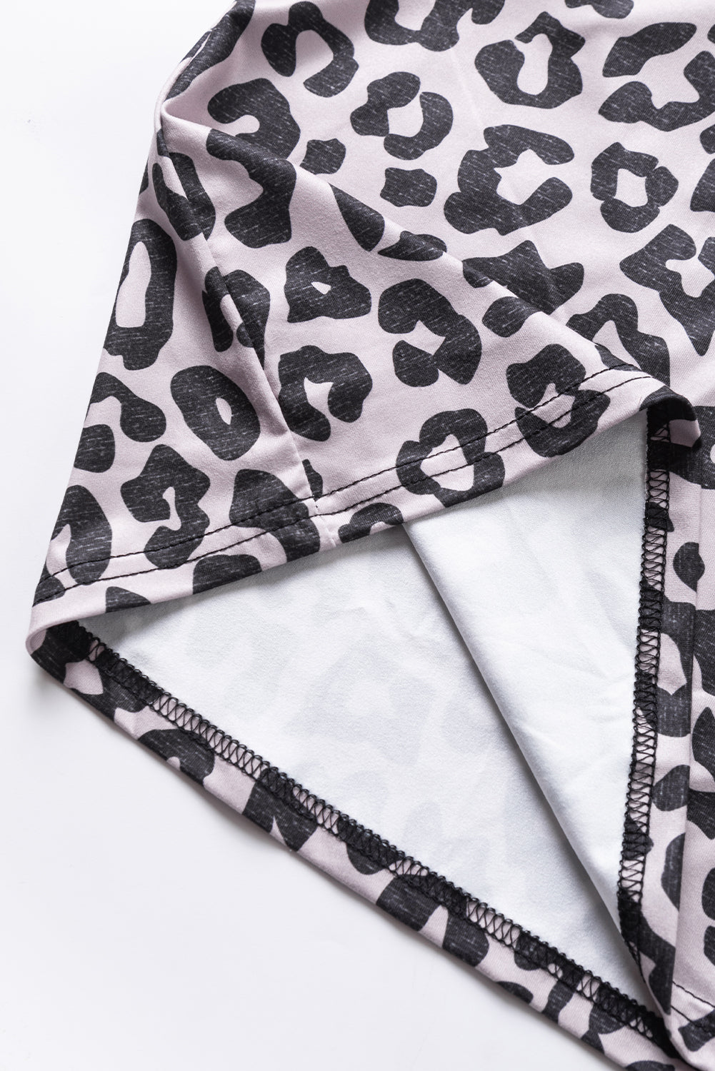 Black Half Leopard Patchwork Plus Size T-shirt BB Fashion Outlet