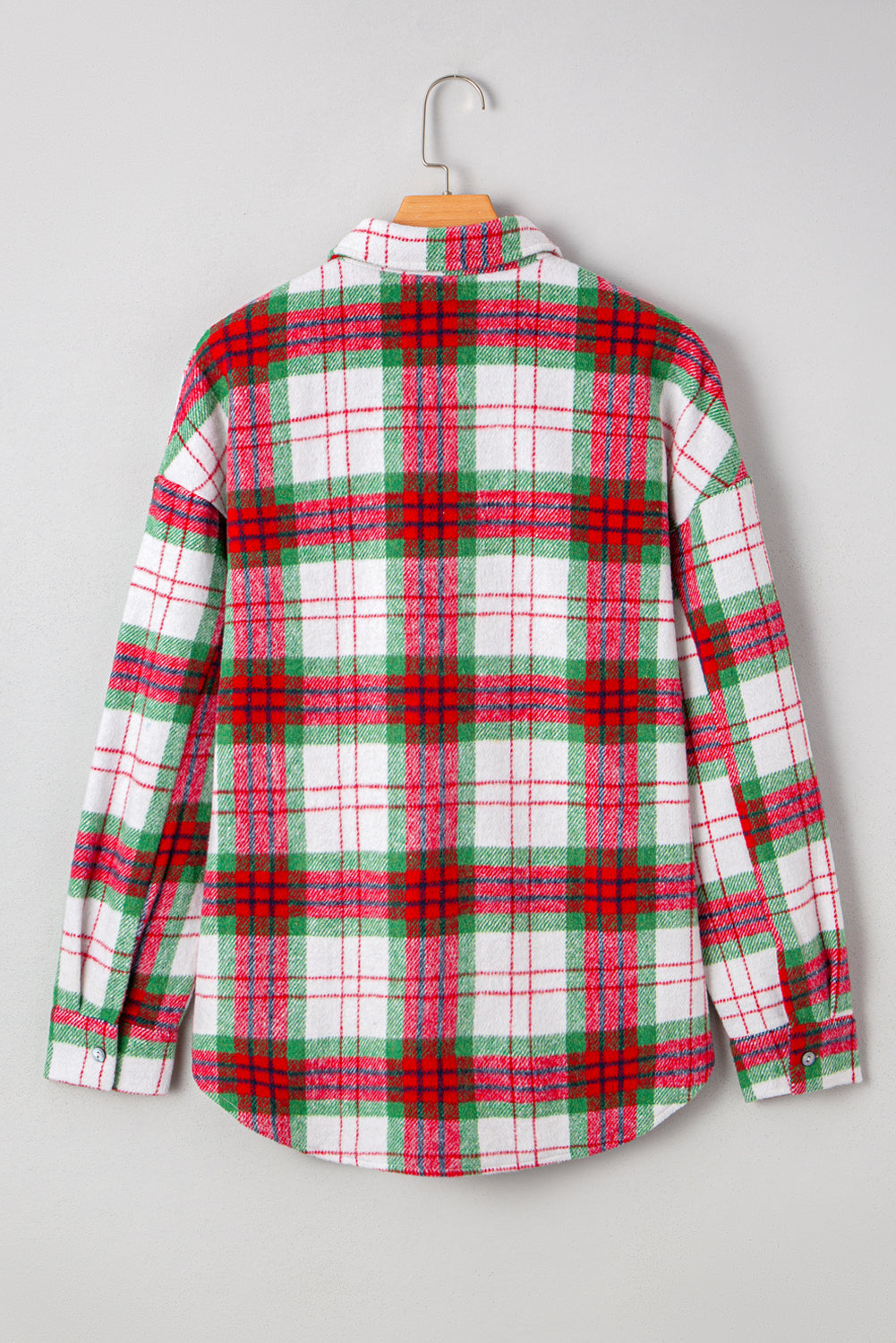 Red Plaid Casual Flannel Shacket Dear-Lover Dropshipping