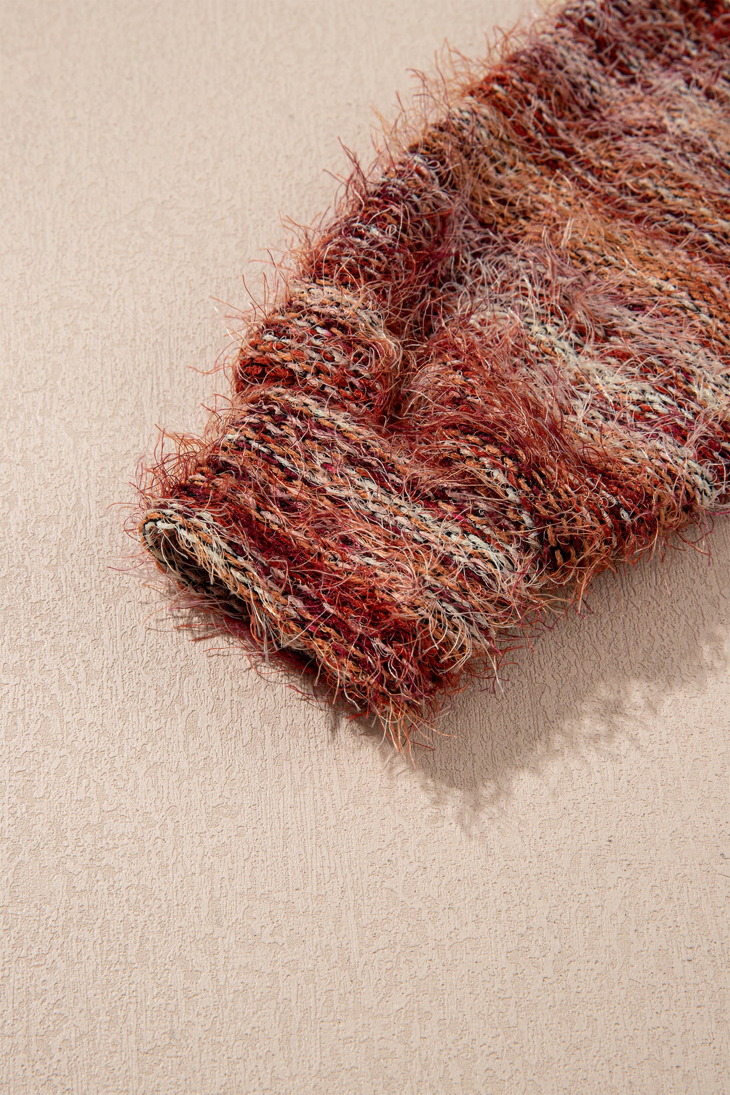 Fuzzy Striped Button Front Cardigan Sweater – Tawny