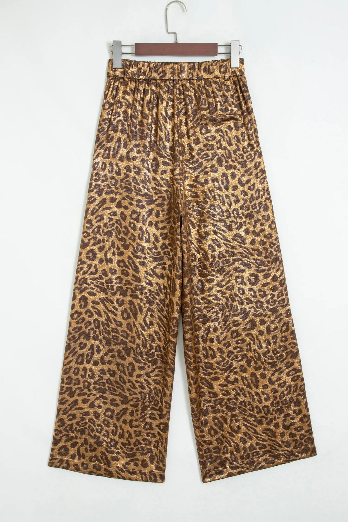 Leopard Print Western Style Wide Leg Full Length Pants – Multicolour