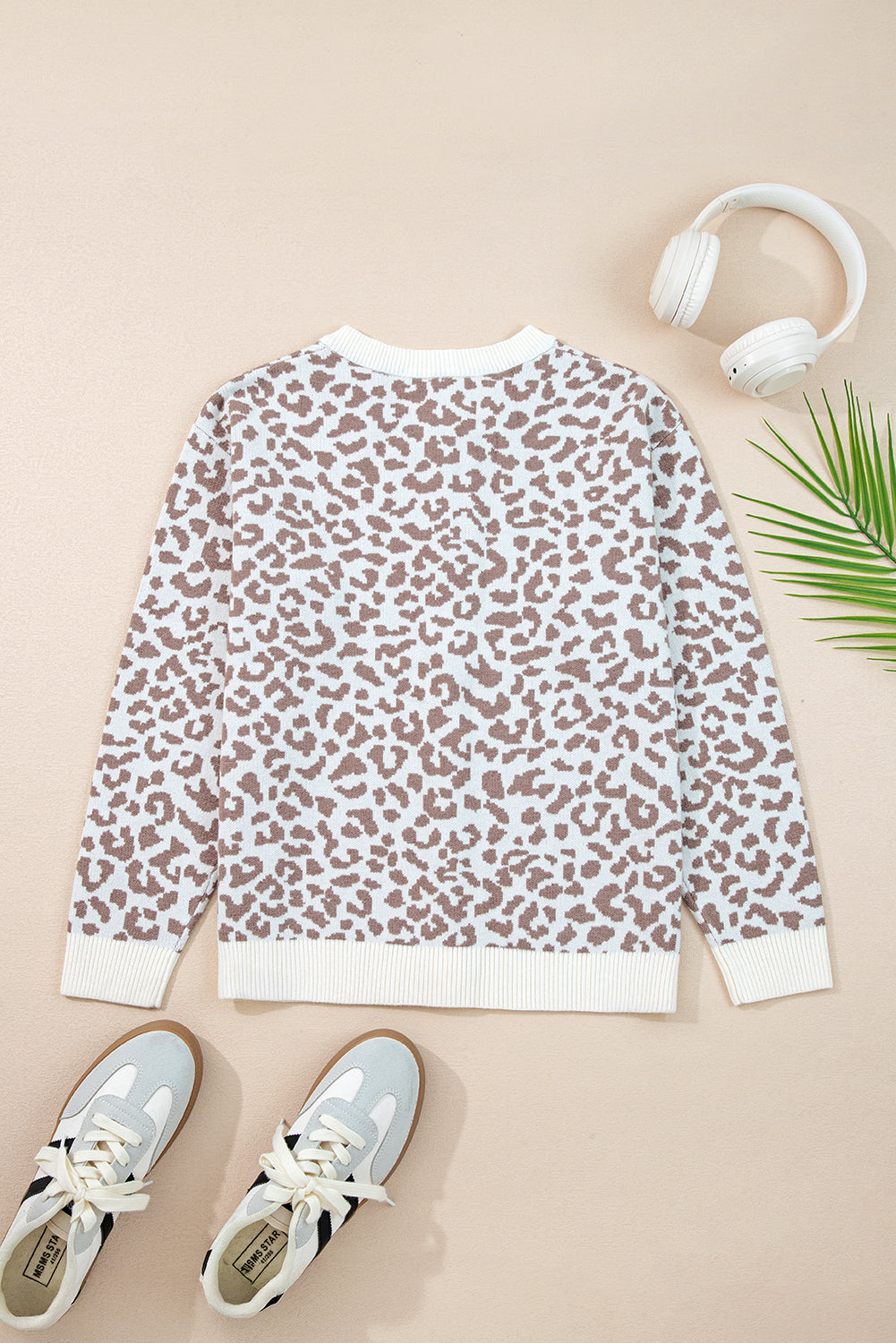 Black Leopard Drop Shoulder Chunky Knitted Cardigan Sweater Dear-Lover Dropshipping