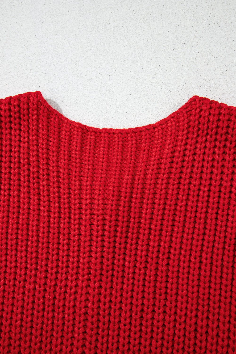 Fiery Red Solid Textured Knit Side Pockets Buttoned Sweater Vest eAura