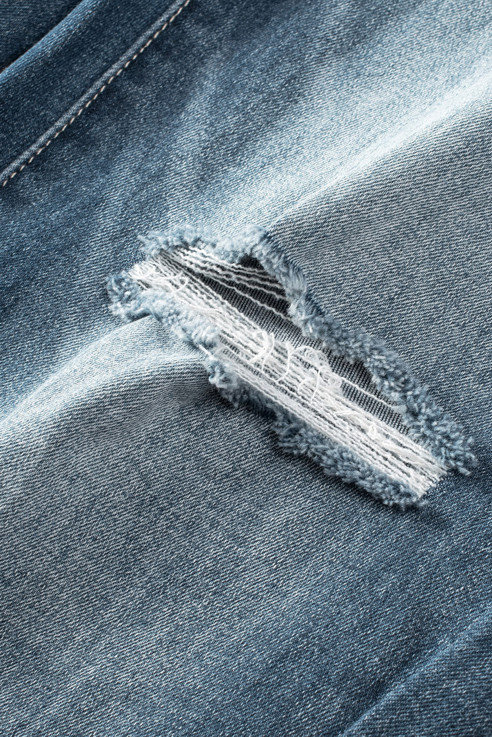 Blue Distressed Ripped Skinny Jeans Beagle Boutique Fashion Outlet