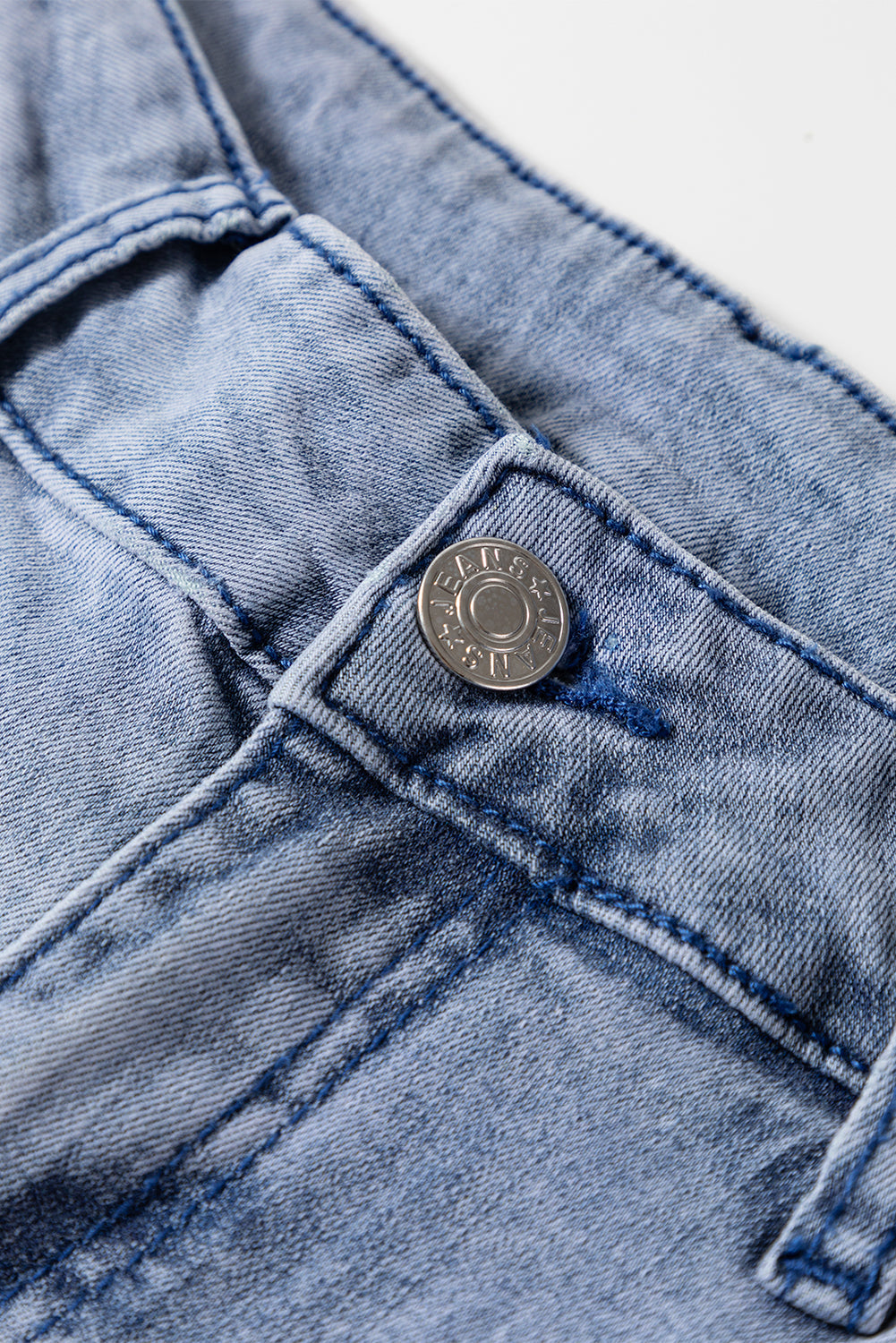 Beau Blue High Waist Button Zip Fly Bell Bottom Flared Jeans Dear-Lover Dropshipping