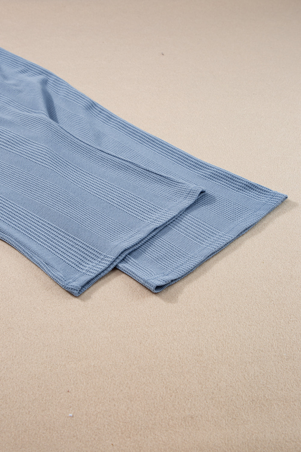 Beau Blue Ribbed Ruffle Tank Top and Trousers Set eAura
