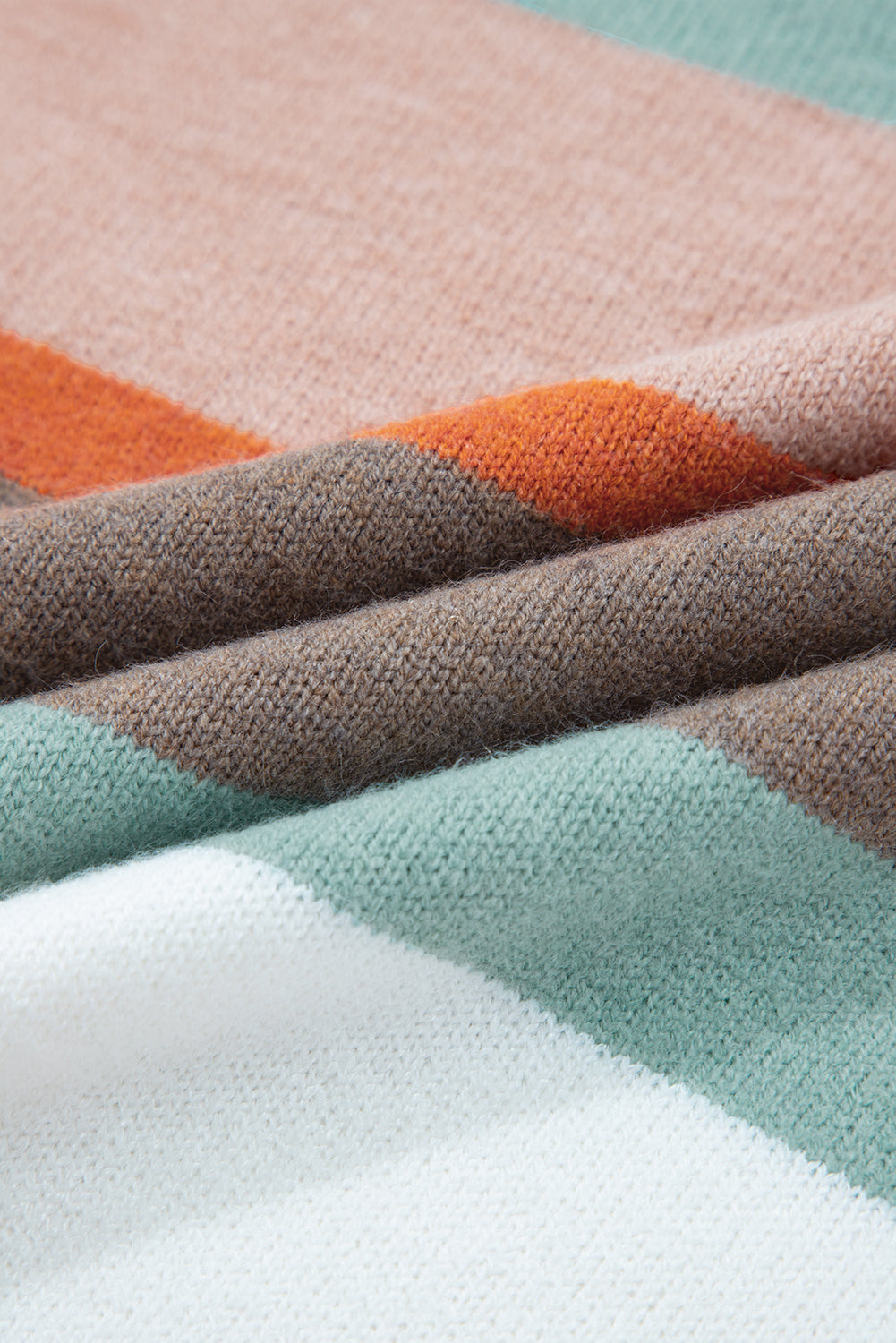 Striped Knit Drop Shoulder Sweater - eAura