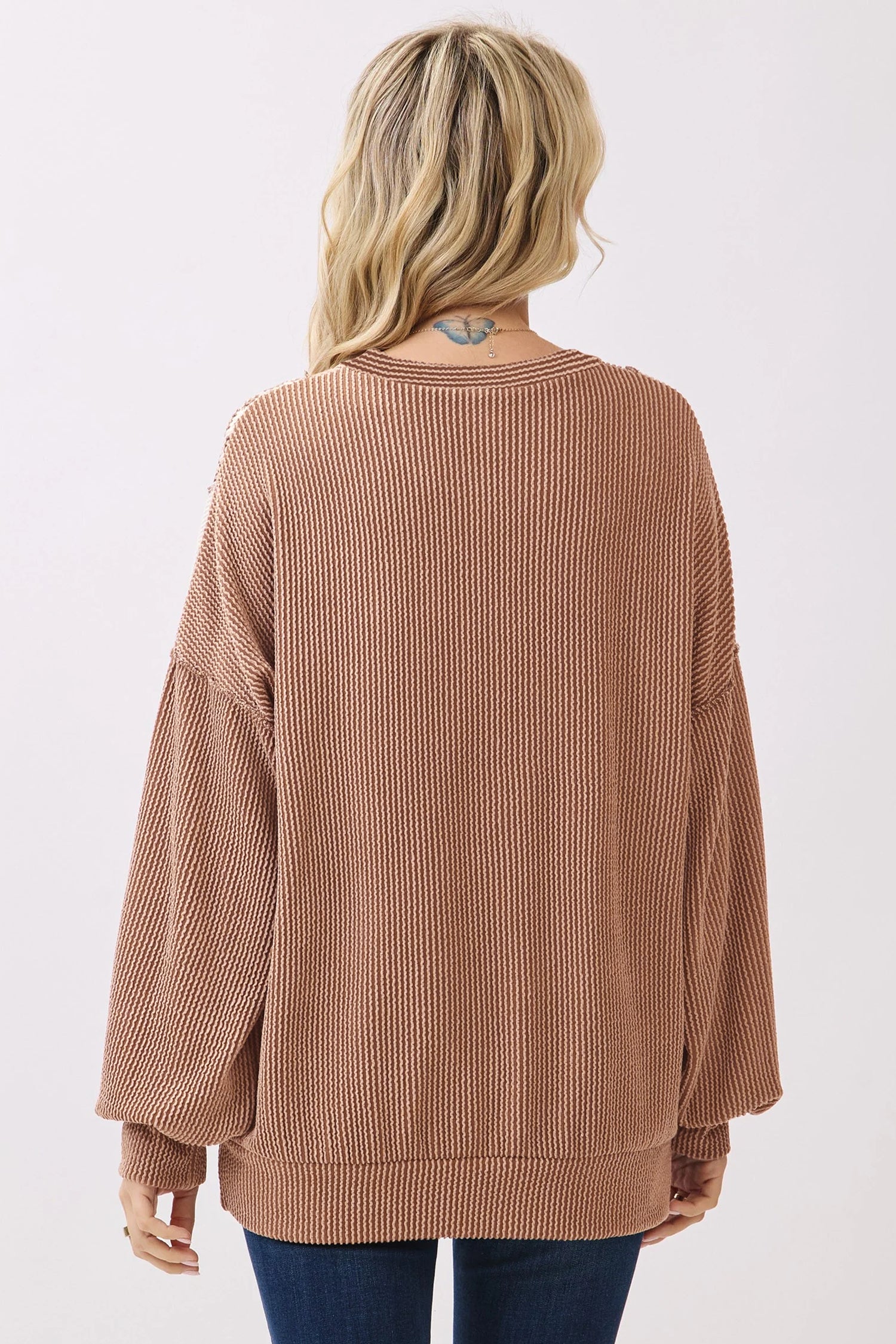 Leopard Print Colorblock Ribbed Knit Top – Dune
