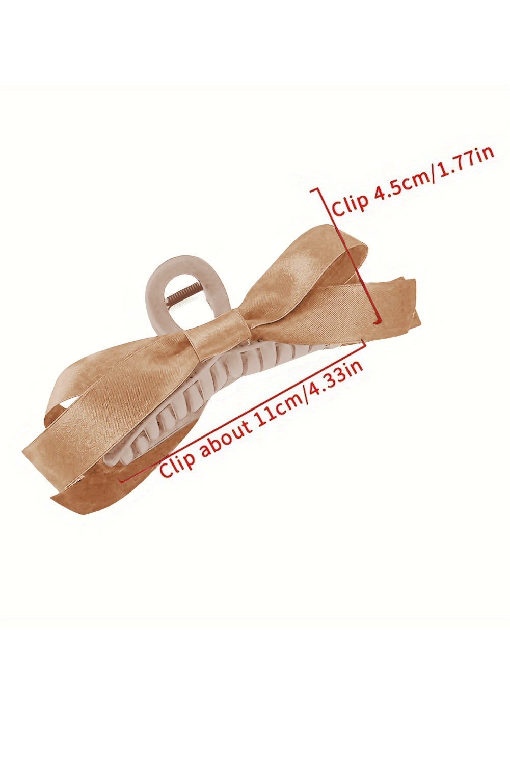 Red Ribbon Bow Decor Hair Clip - eAura