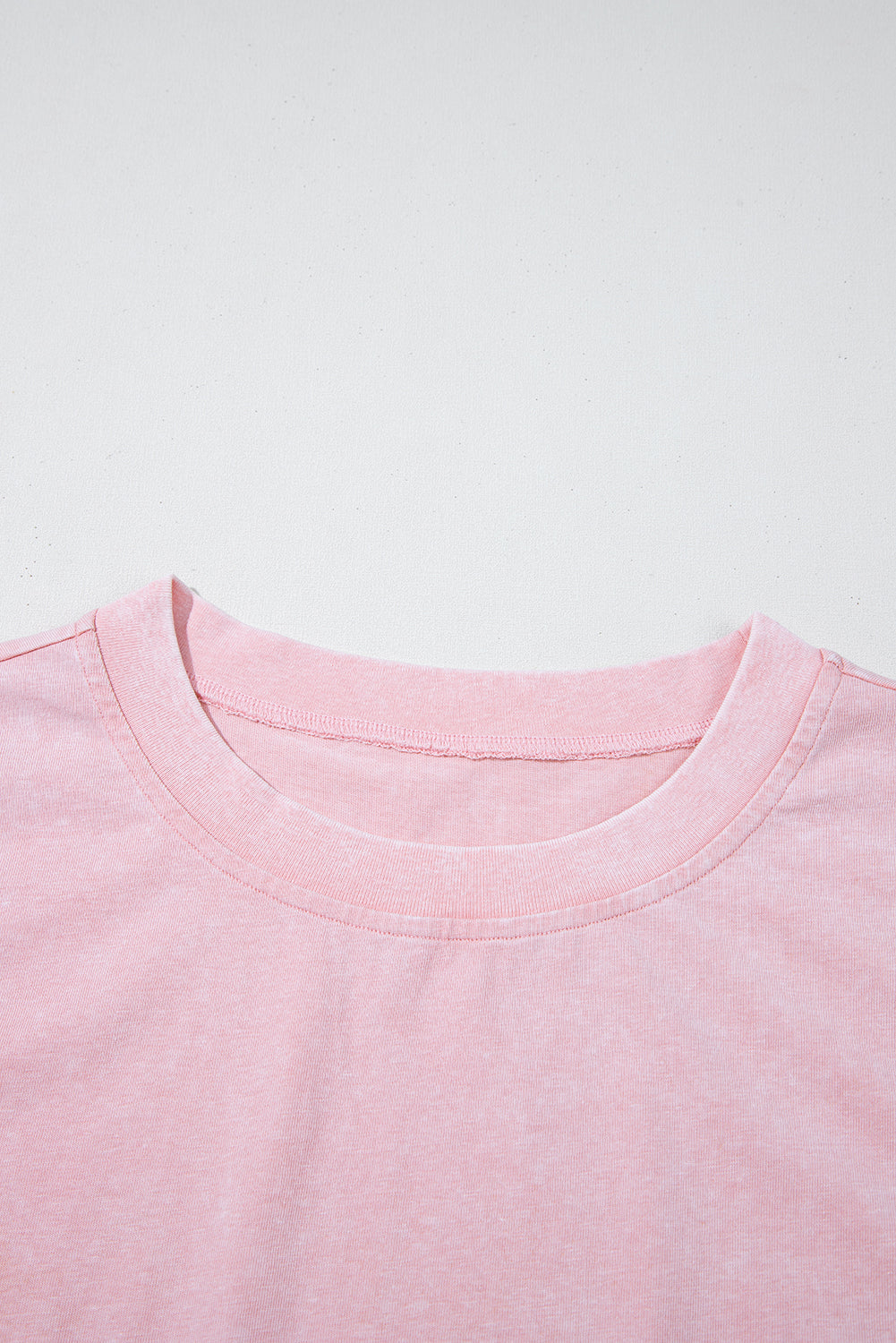 Light Pink 2 Pieces Mineral Wash Cotton Tank Top Lined Split Skirt Set eAura