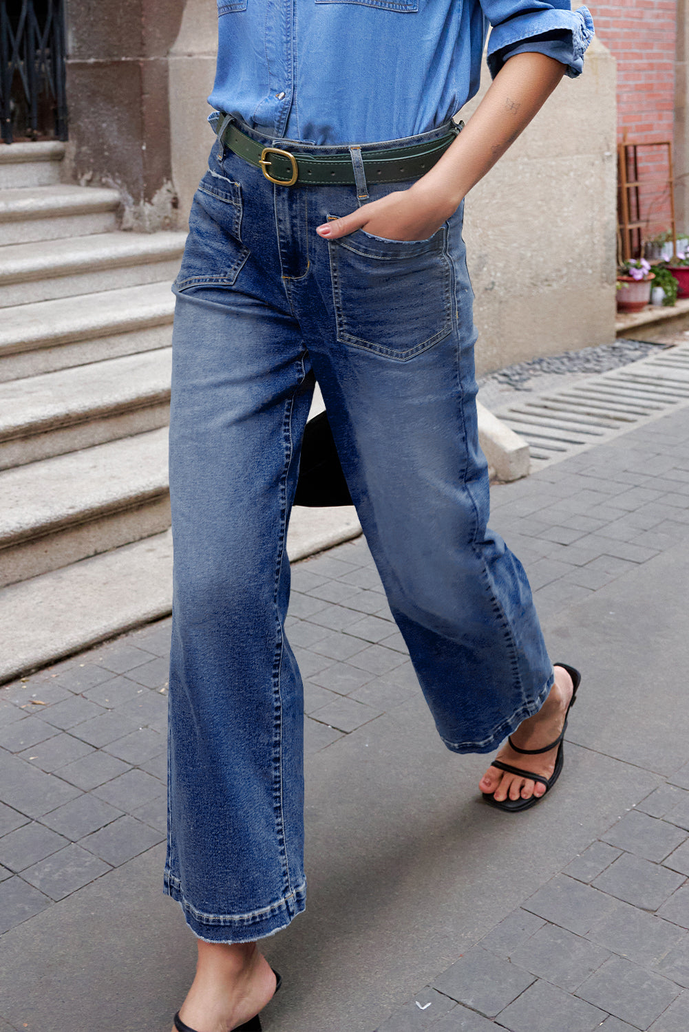 Mimimalist Patch Pocket Womens Shift Jeans Dear-Lover Dropshipping