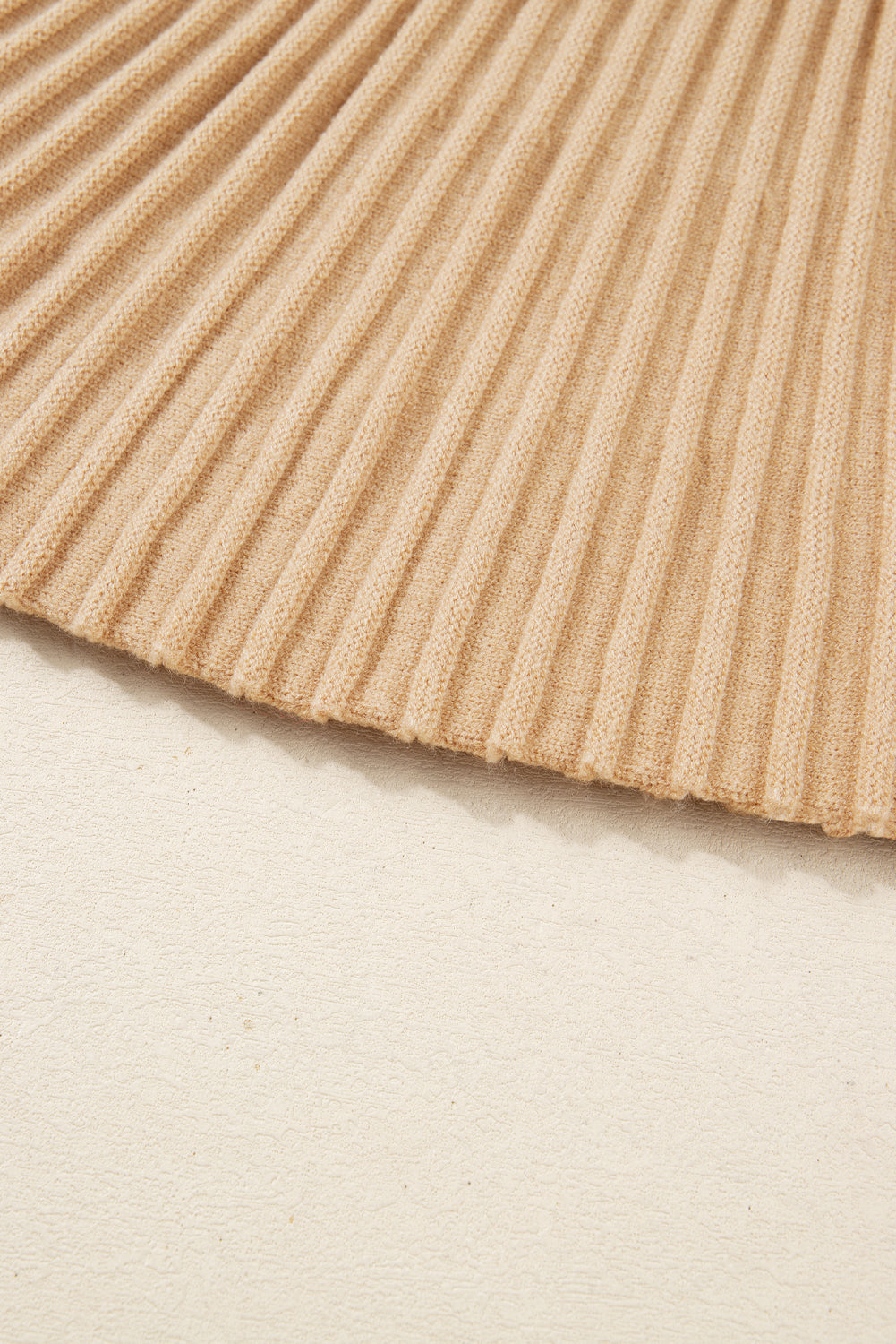 High Neck Puff Sleeve Sweater and Pleated Mini Skirt Co-ord Knit Outfit - eAura
