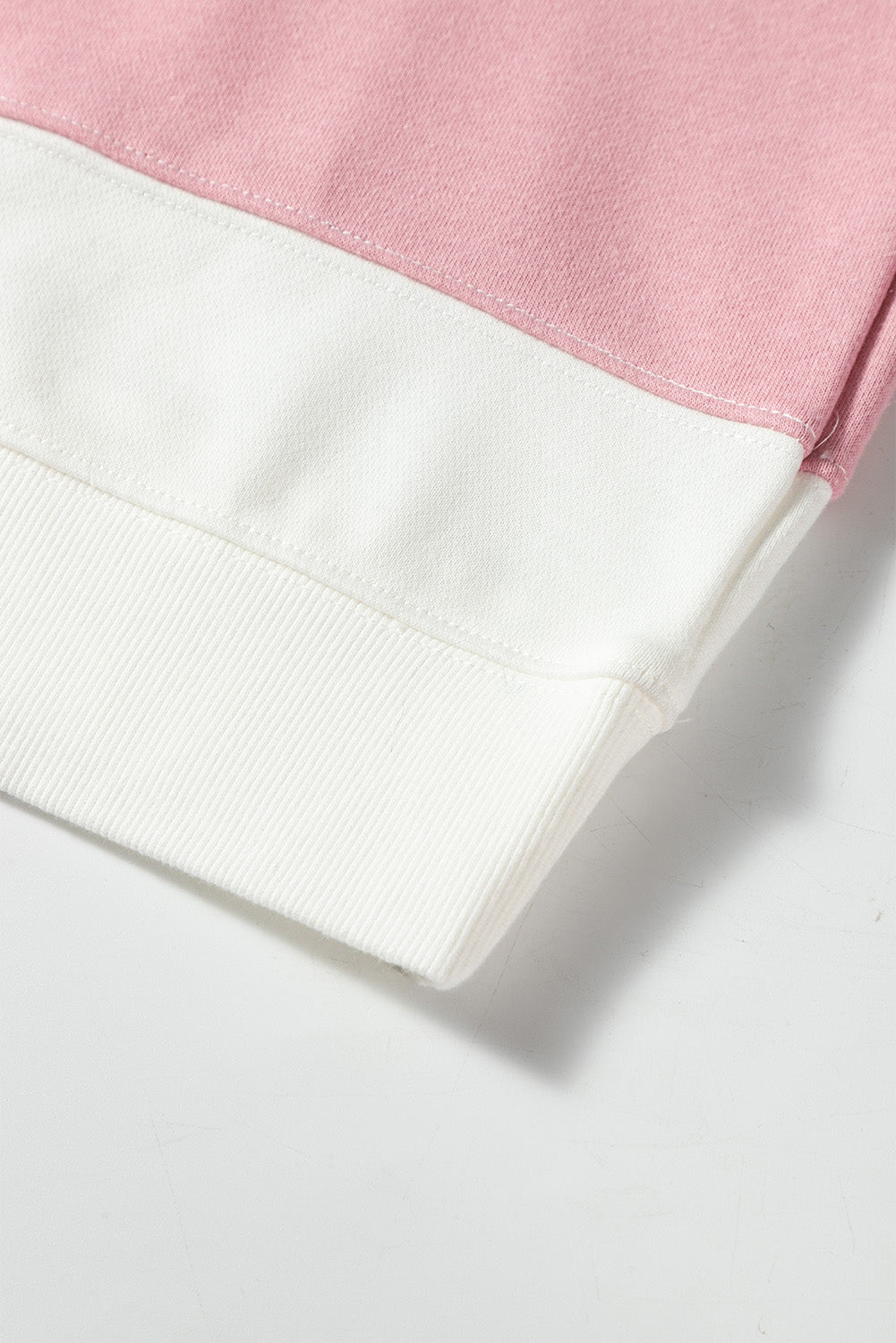 Beige Colourblock Patchwork Drop Shoulder Crewneck Sweatshirt eAura