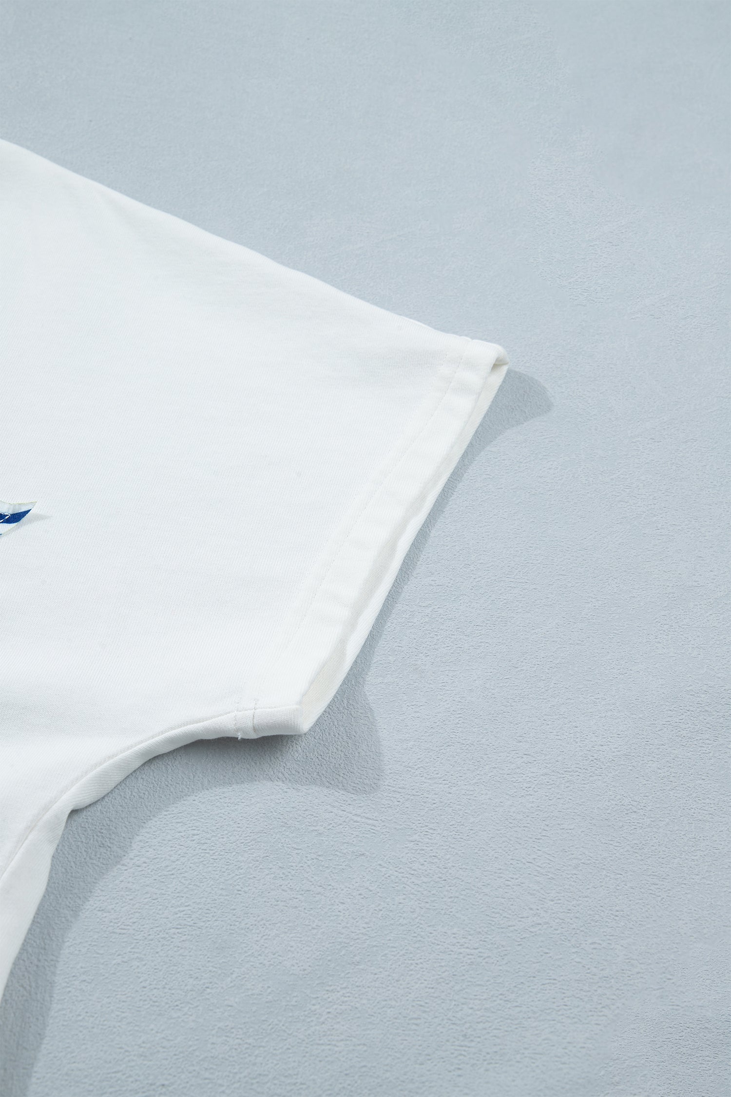 Star Patched Mineral Washed Notched Neck Tee