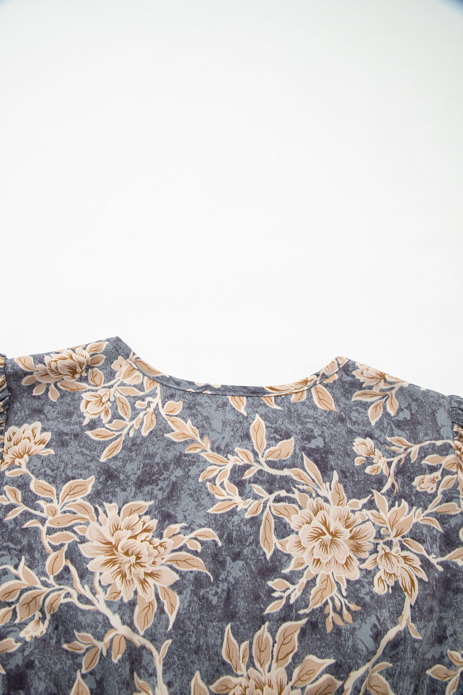 Floral Print Smocked Long Sleeve Maxi Dress - eAura