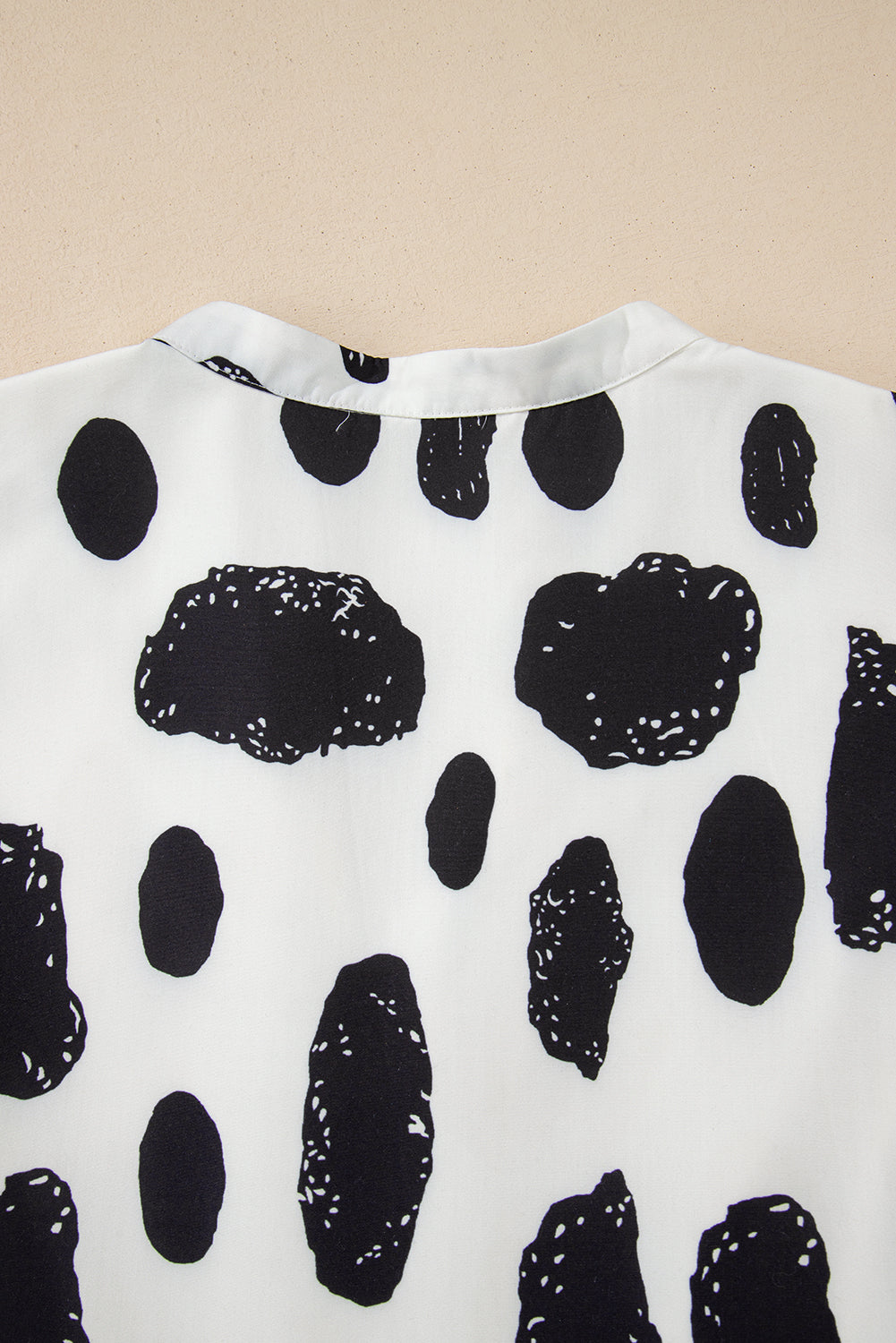 White Polka Dot Print Ruffled Sleeve Pocketed Plus Size Midi Dress BB Fashion Outlet