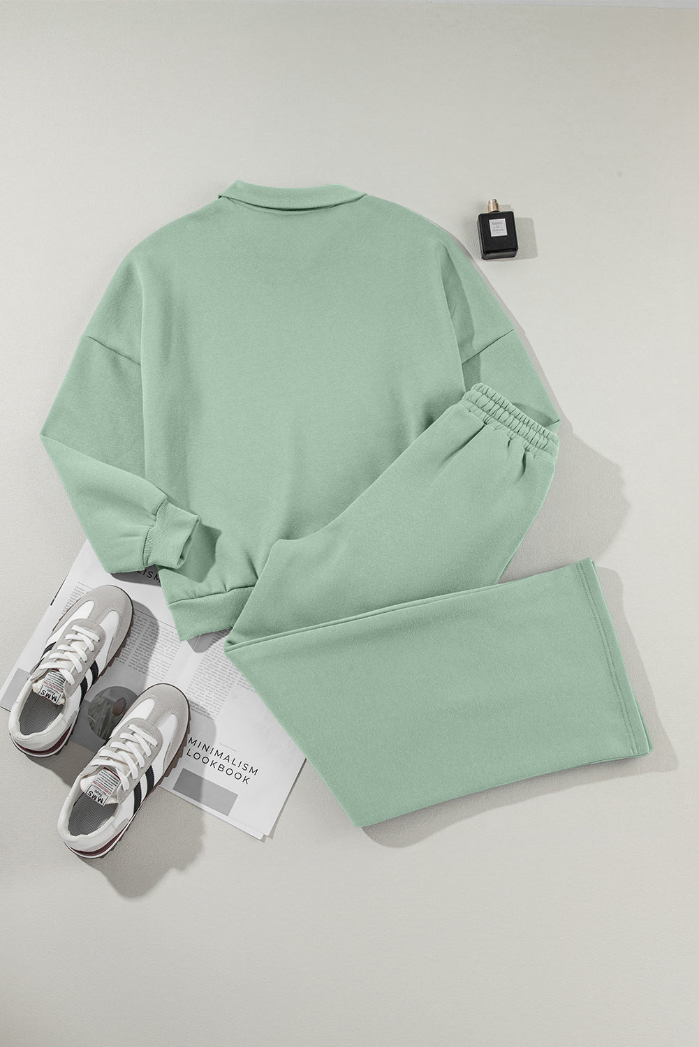 Drop Shoulder Zip Up Jacket Drawstring Joggers Co-ord Set - eAura