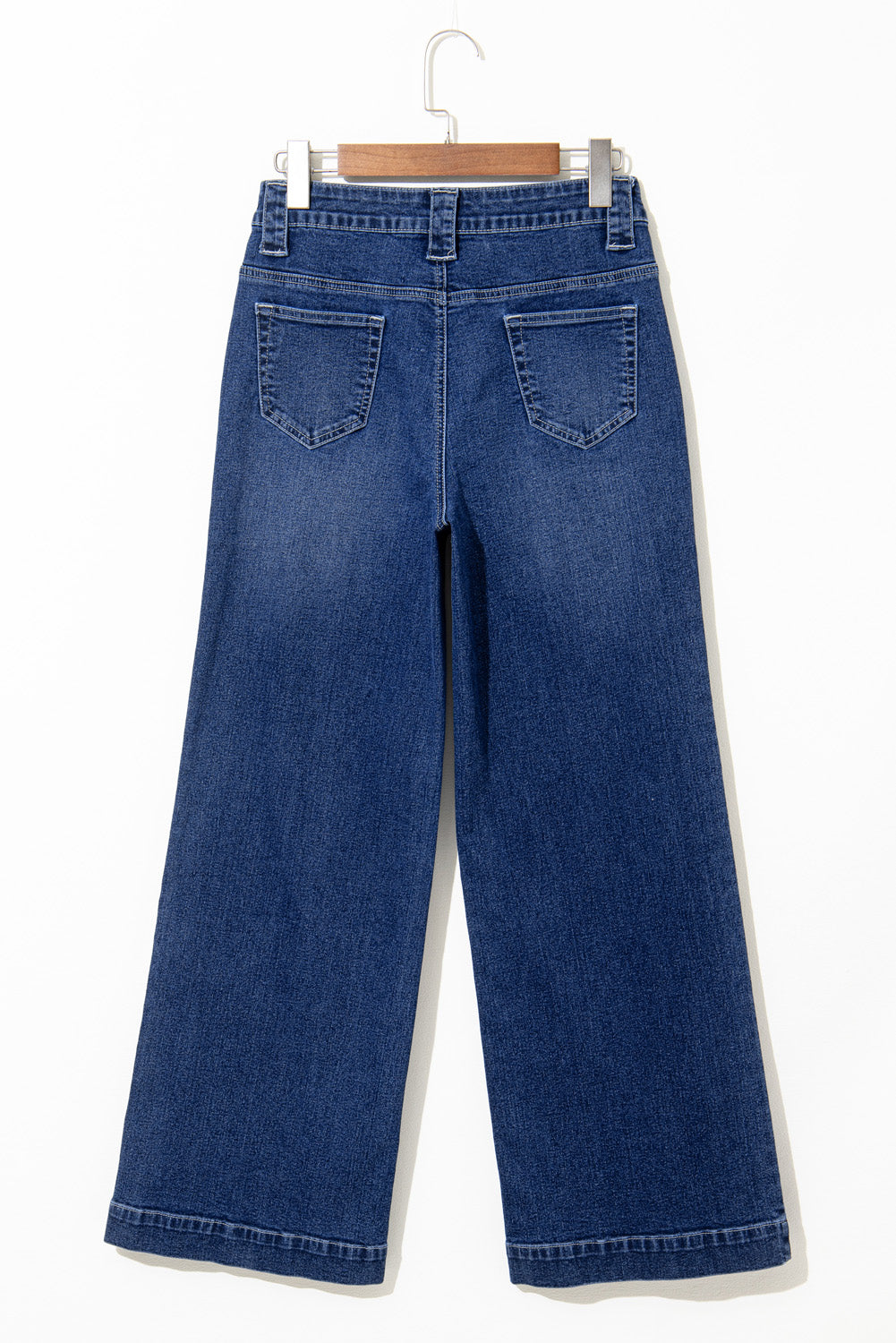 Sail Blue Wide Leg Pocketed High Waist Jeans Beagle Boutique Fashion Outlet