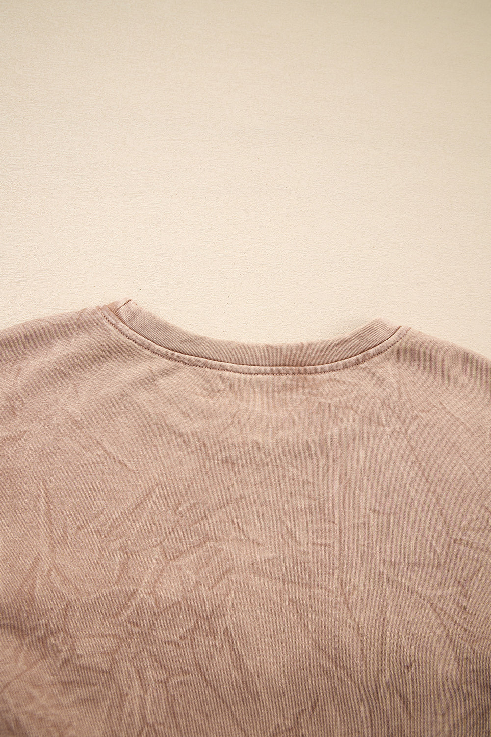 "Saved By Grace" Letter Embroidery Mineral Wash Loose Sweatshirt - eAura