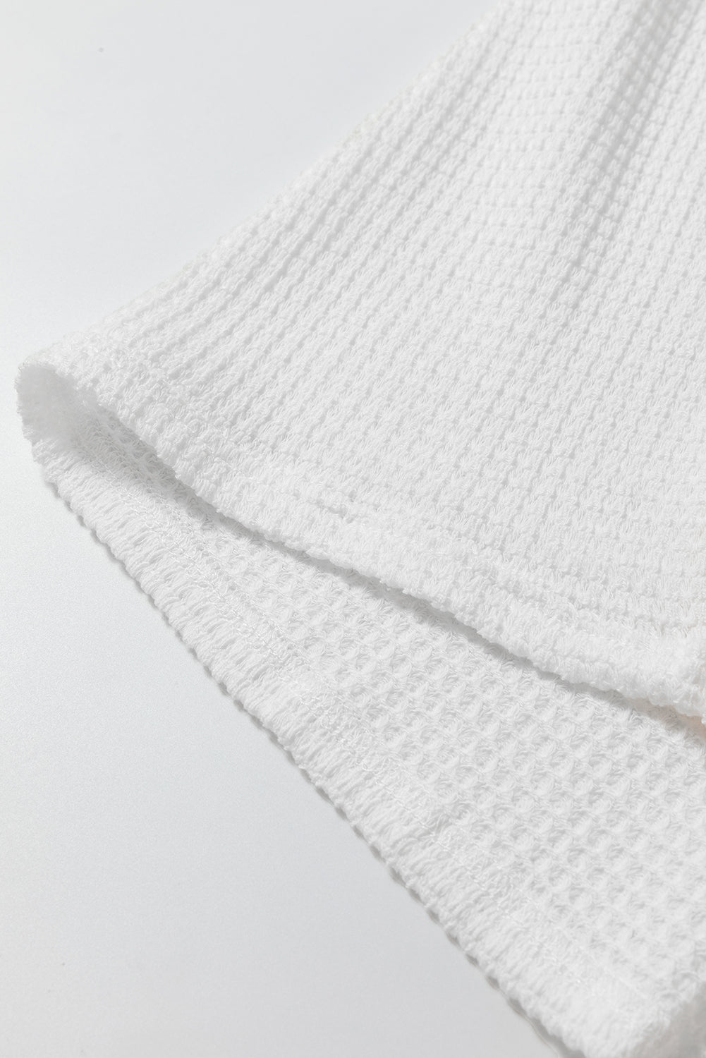 White Plus Size Colourblock Waffle Knit Tee BB Fashion Outlet