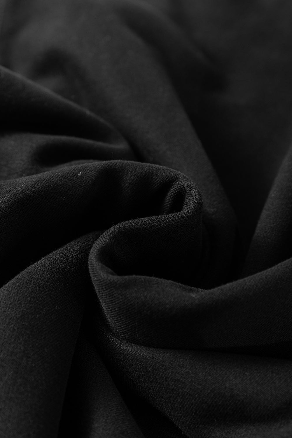 Black Solid Colour High Low Pullover and Skinny Trousers Set eAura