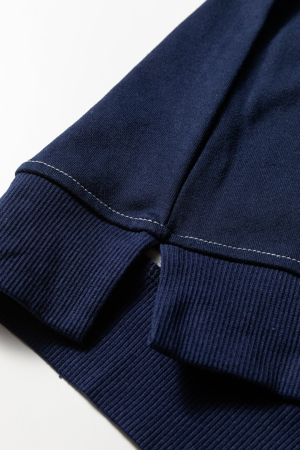 Striped Contrast Stitched Detail Plus Size Sweatshirt - eAura