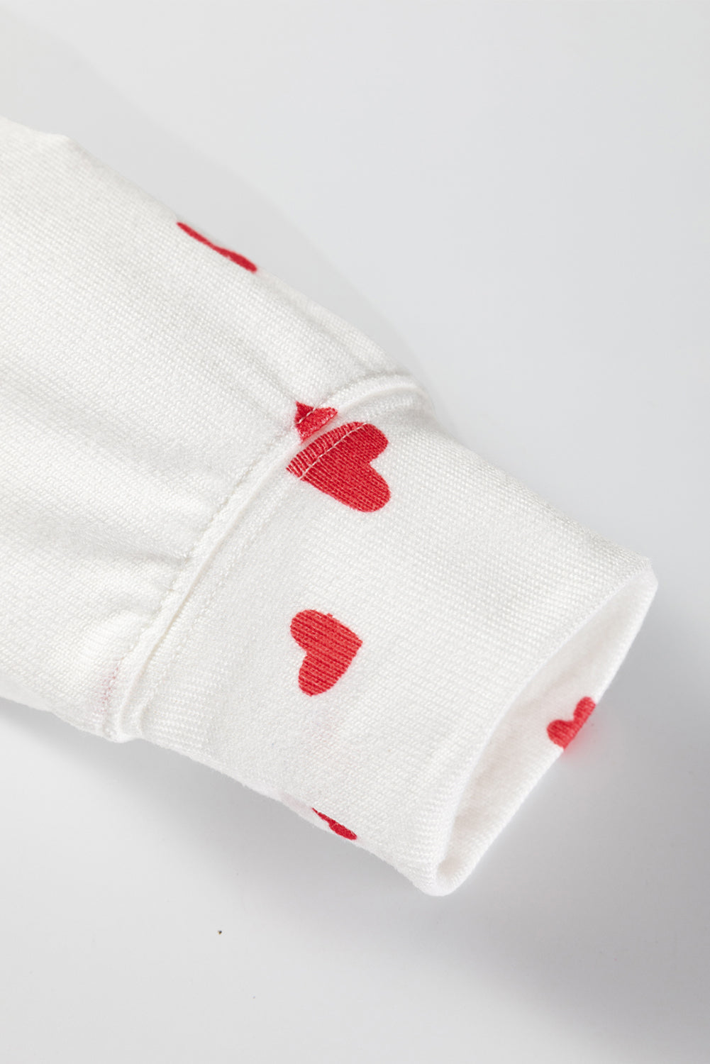 Tiny Hearts Printed Long Sleeve Top Drawstring Pyjama Set - eAura