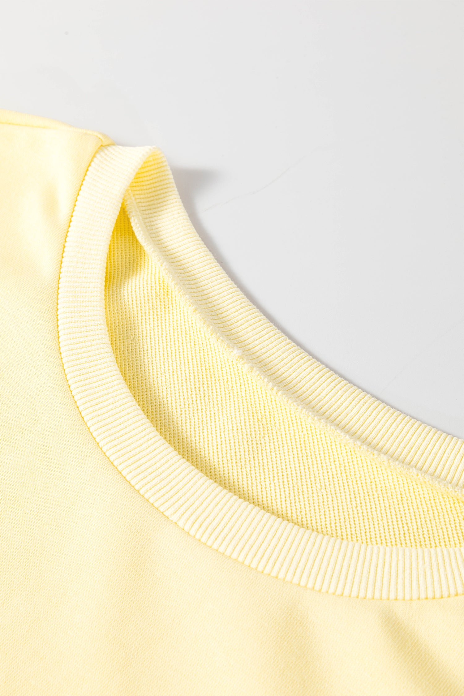 Eyelet Lace Sleeve T-Shirt Dress – Yellow Cream