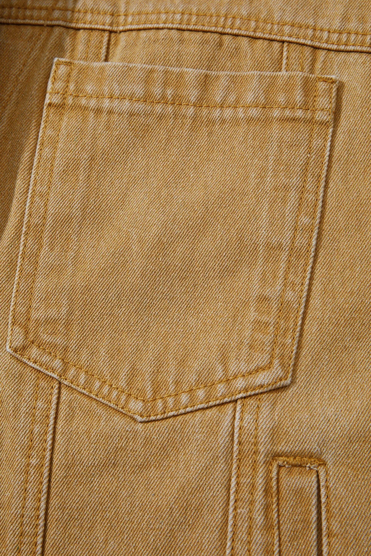 Metal Button Front Long Sleeve Collar Denim Jacket – Honey Gold