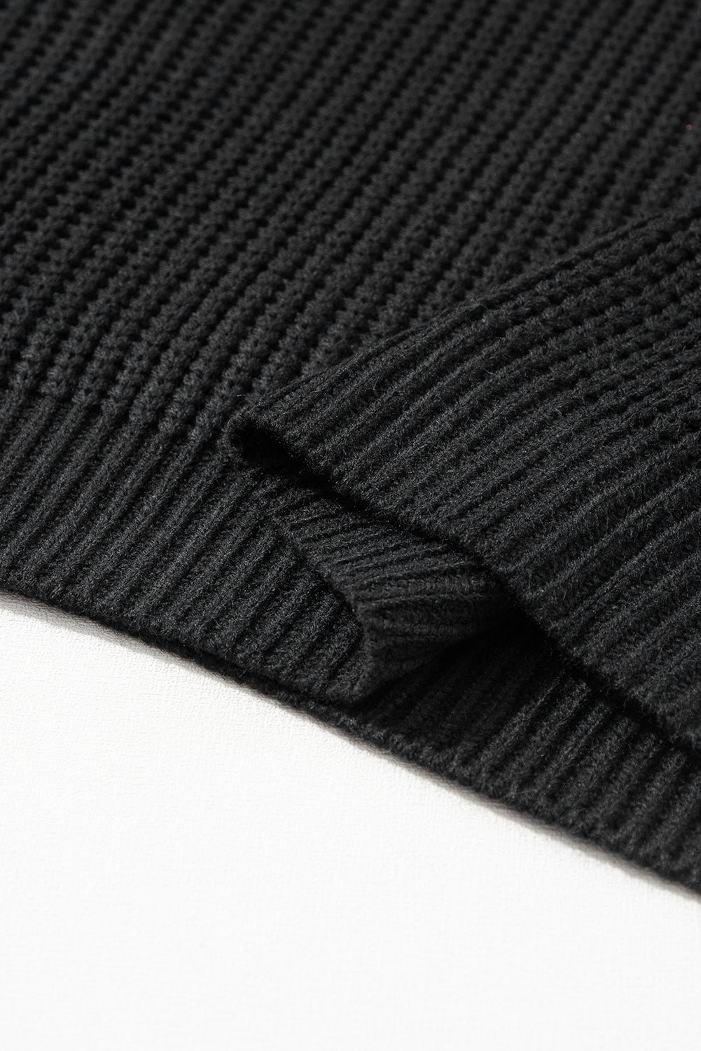 Parchment Cable Knit Sleeve Drop Shoulder Sweater eAura