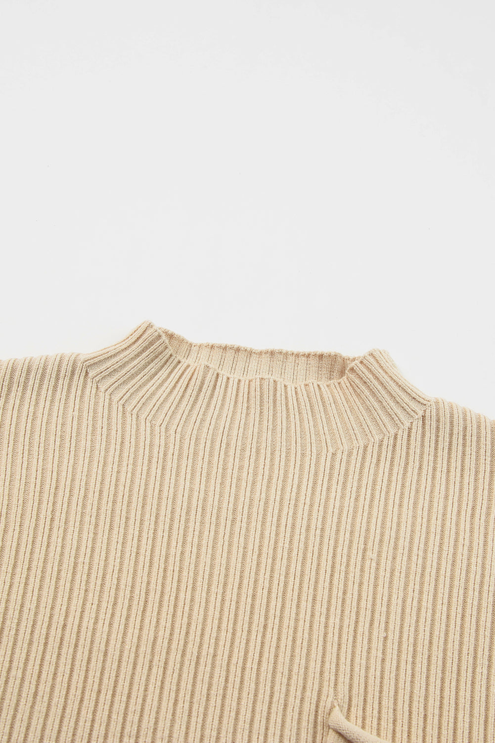 Black Patch Pocket Ribbed Knit Short Sleeve Sweater eAura