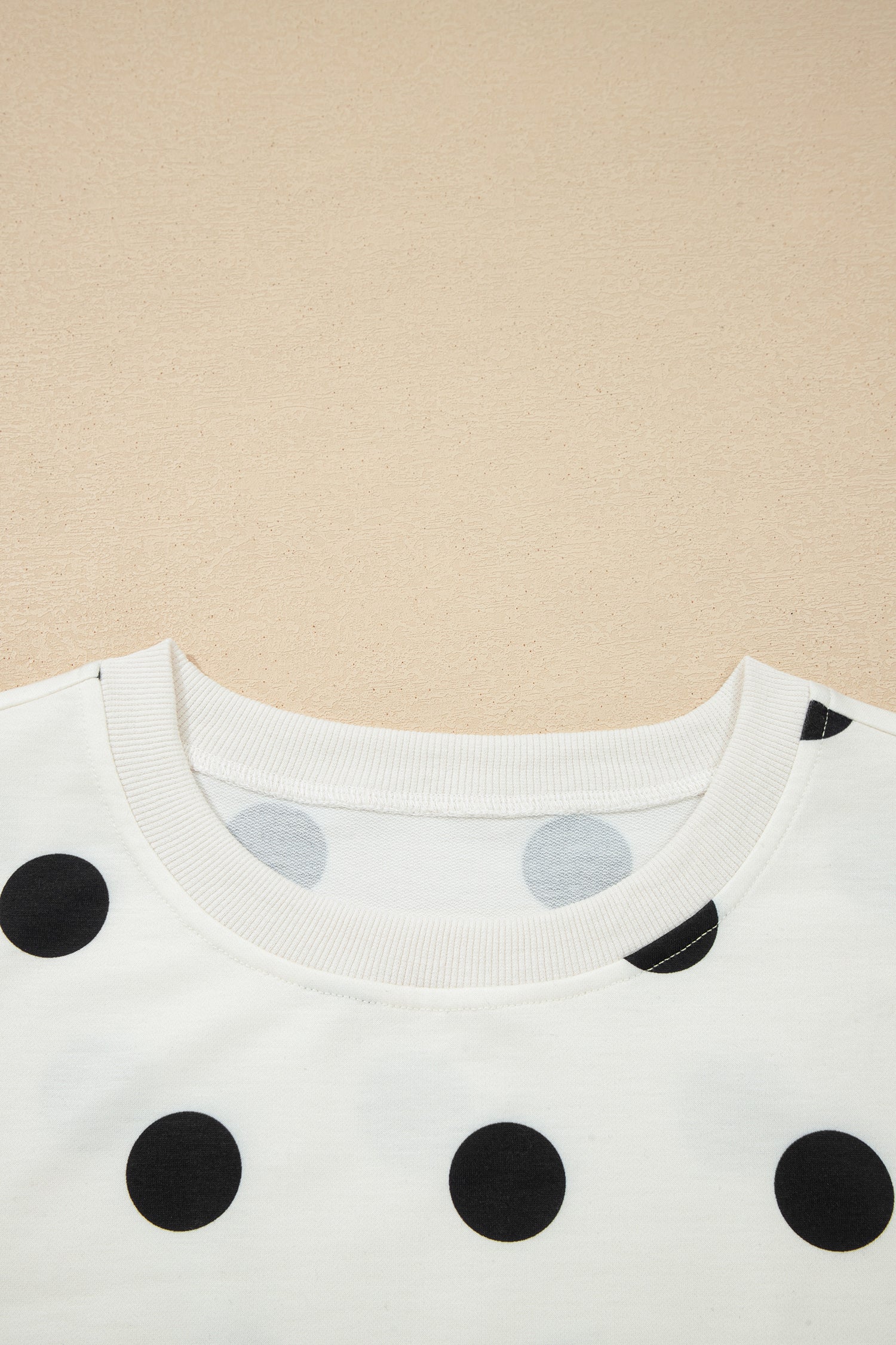 Ribbed Trim Polka Dot Print Tank Split Mini Skort Co-ord Set