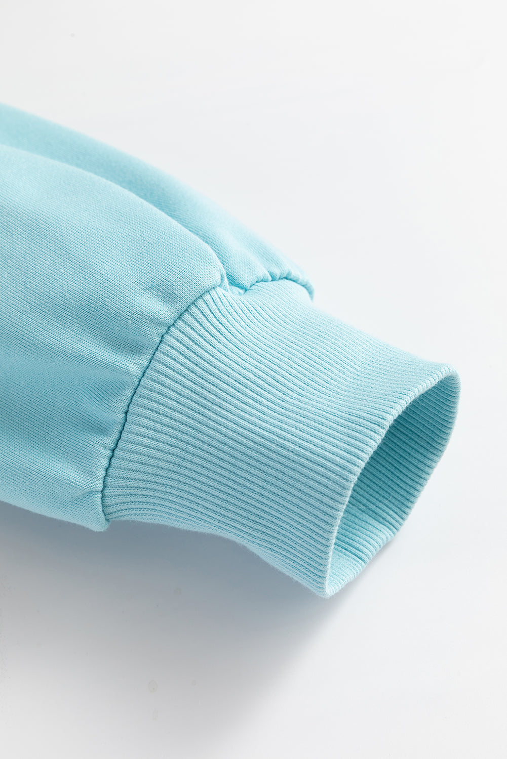 Beau Blue Sequined Bowknot Drop Shoulder Oversized Sweatshirt eAura