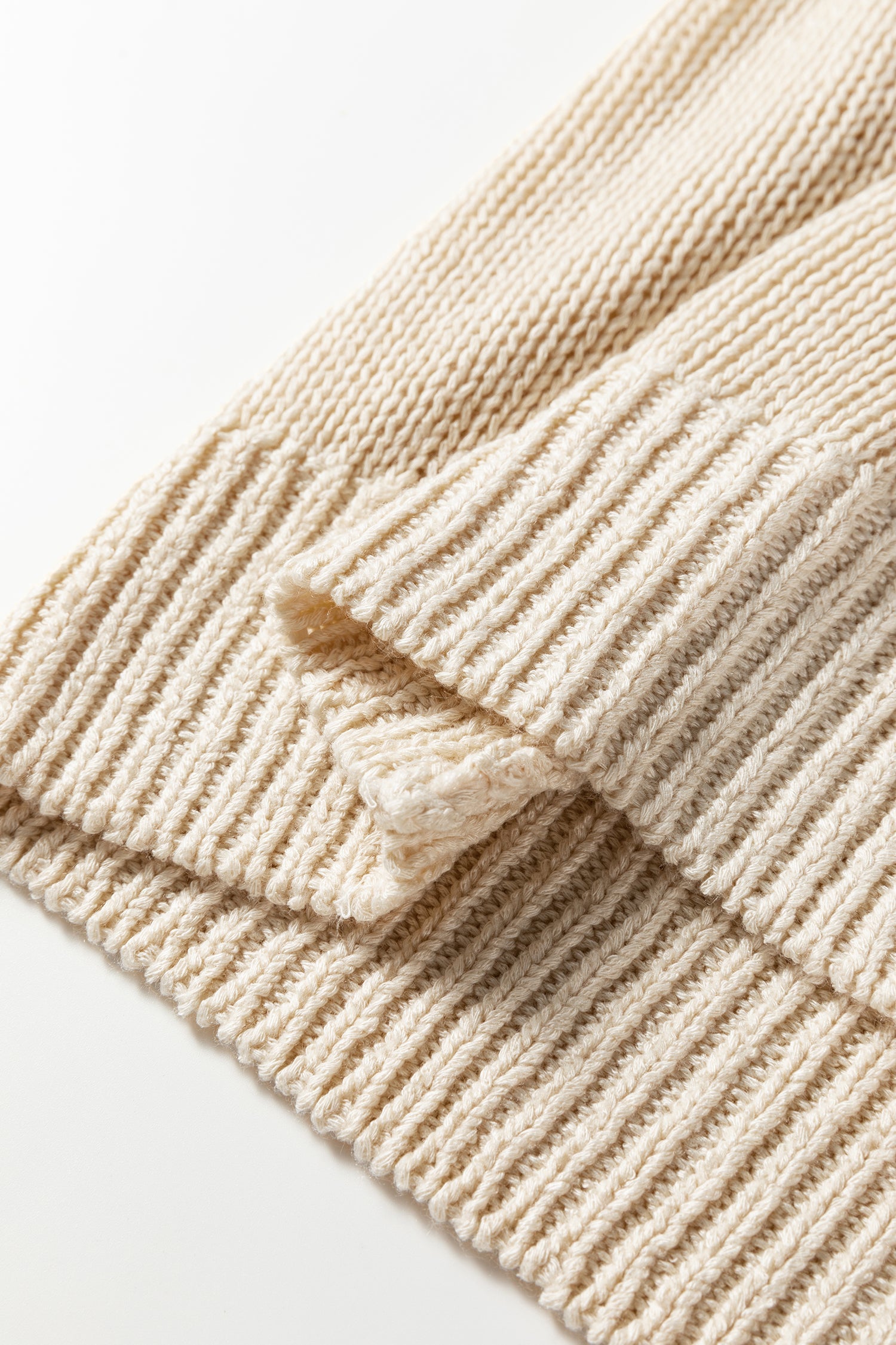 V-Neck Pointelle Knit Sleeve Sweater - Sweaters & Cardigans/Sweaters
