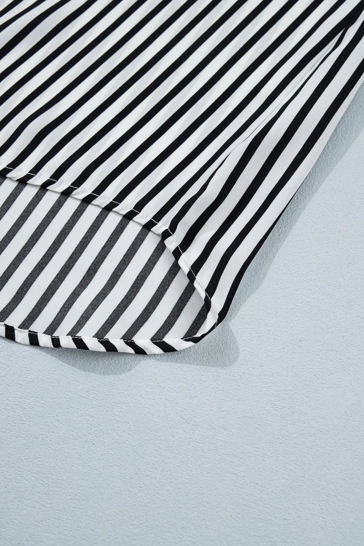 Black Striped Half Sleeve Button-Up Shirt – Black Stripe