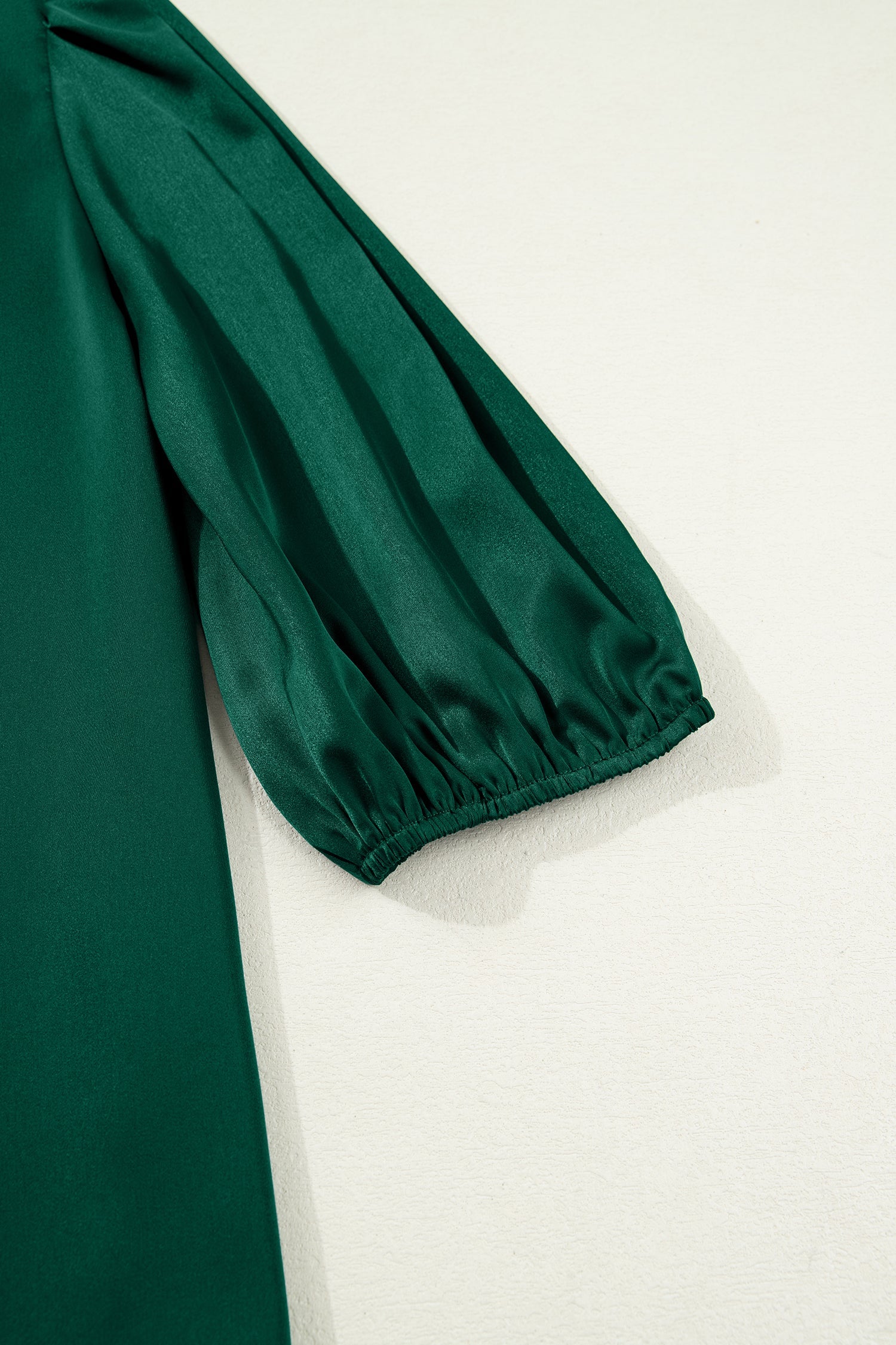 Frilled V-Neck Bow Detail 3/4 Sleeve Blouse - eAura