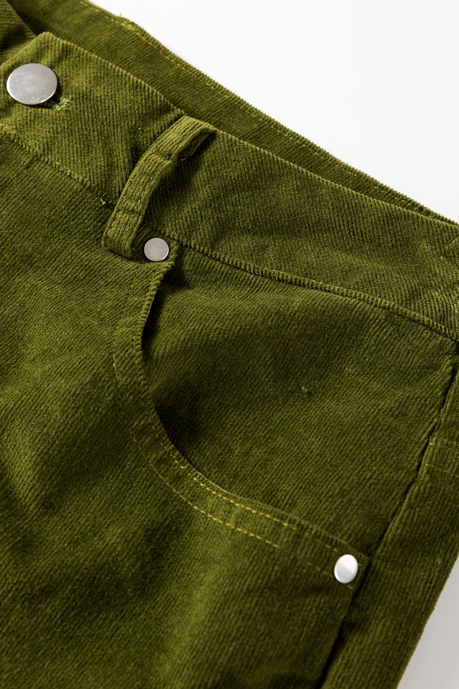 Soft Corduroy High Waist Wide Leg Trousers - Bottoms/Pants & Culotte