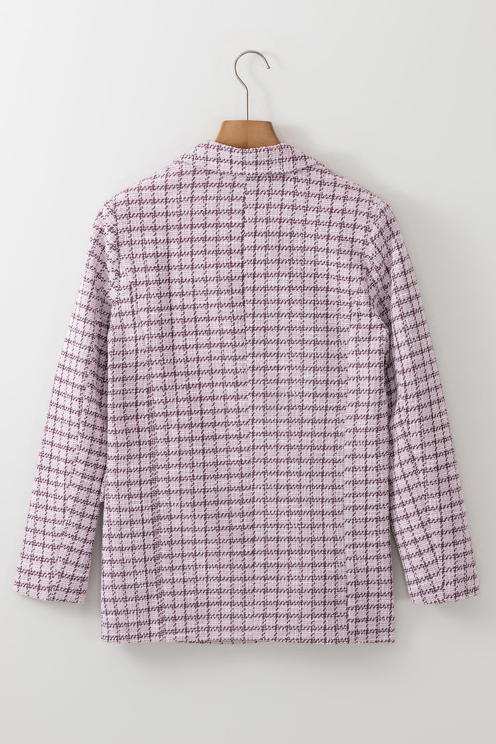 Elegant Tweed Plaid Blazer