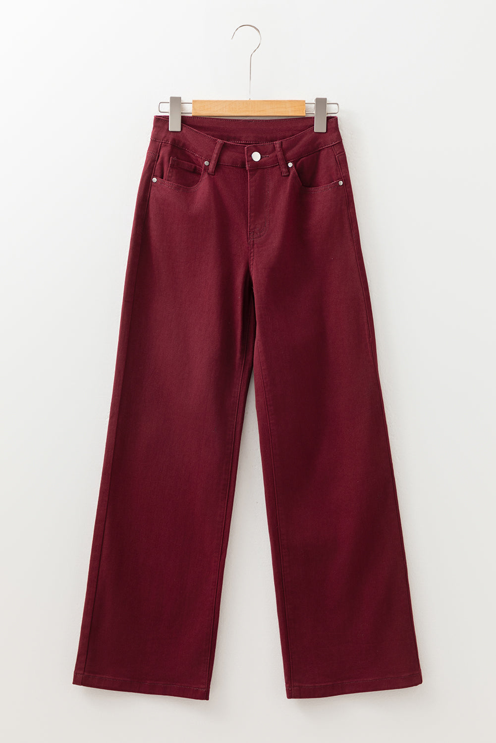 Loose Straight High Waist Solid Colour Jeans eAura