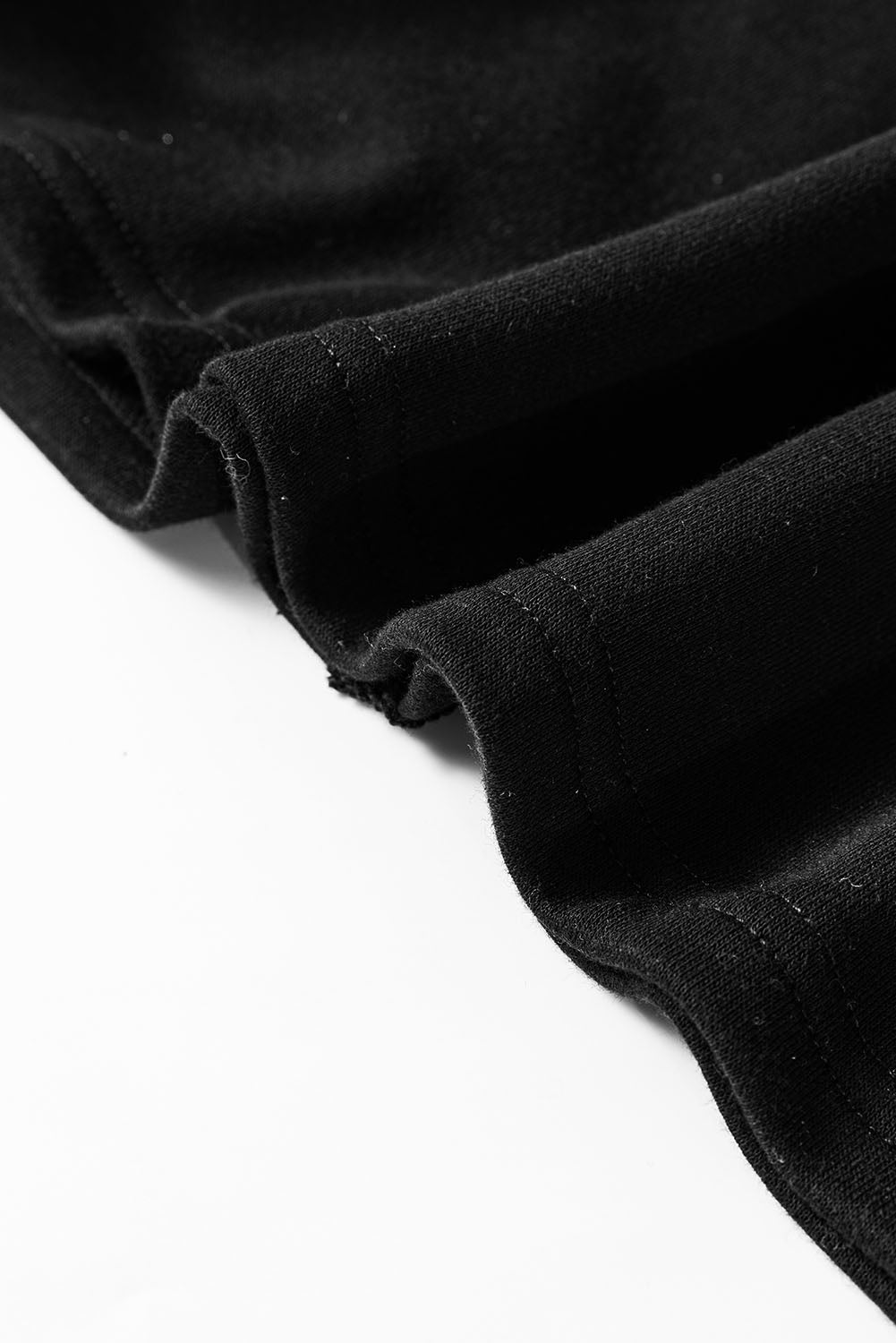 Black Striped Colourblock Patchwork Collar Sweatshirt eAura