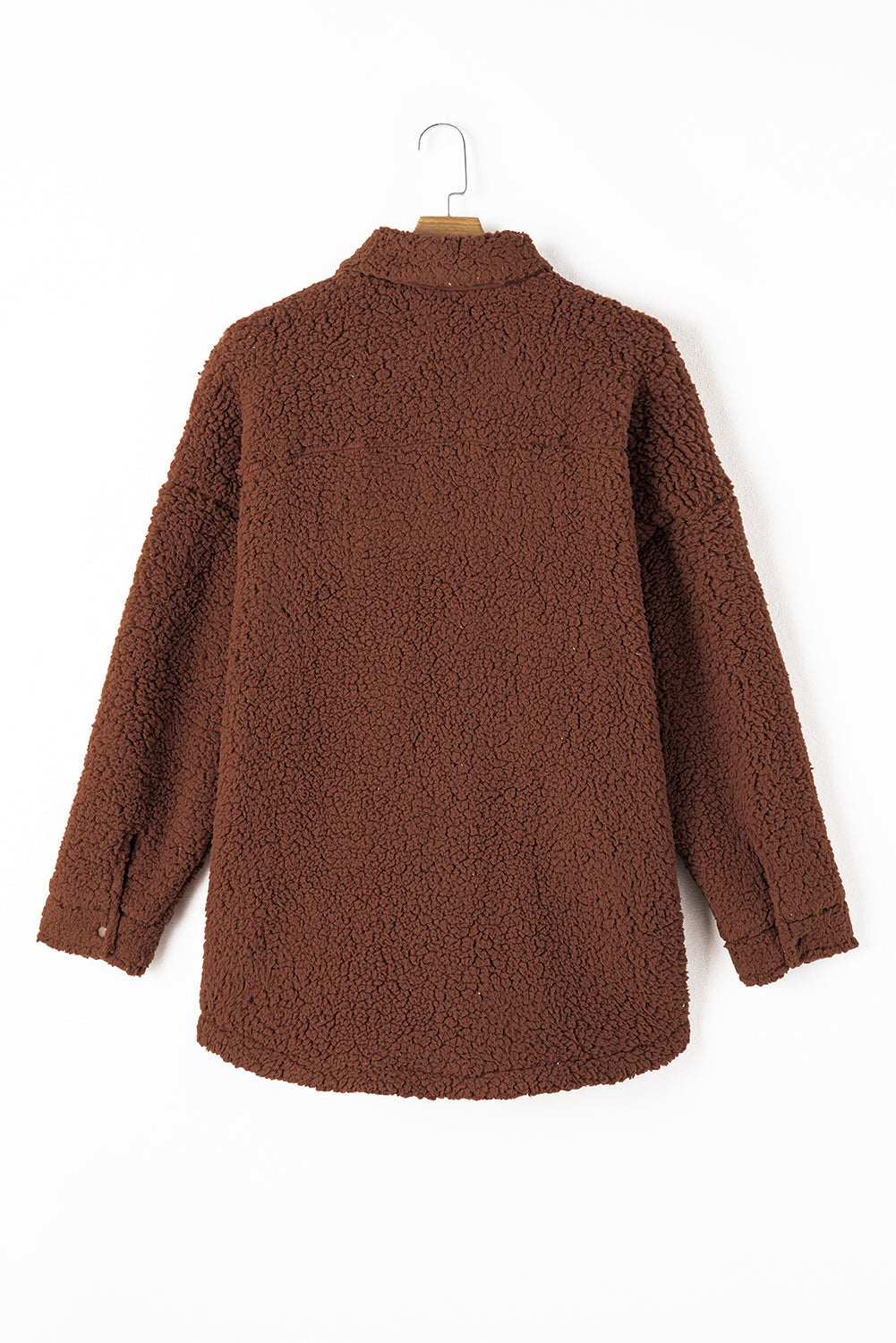 Red Clay Faux Shearling Teddy Bear Jacket Beagle Boutique Fashion Outlet