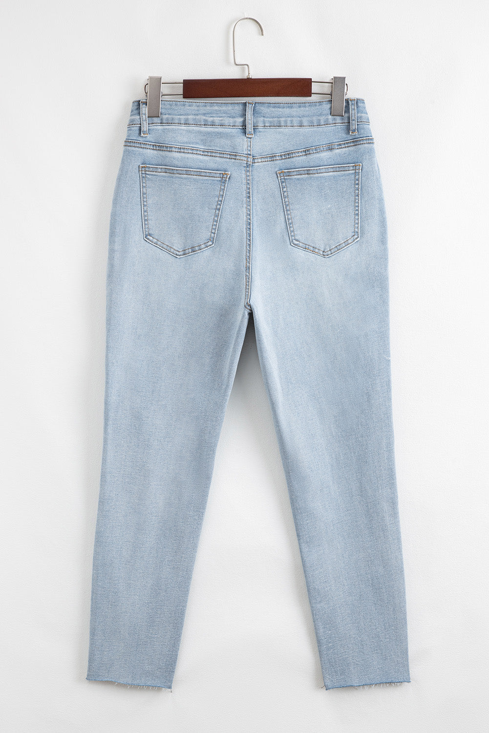 Mid Rise Ankle-Length Distressed Skinny Jeans - eAura