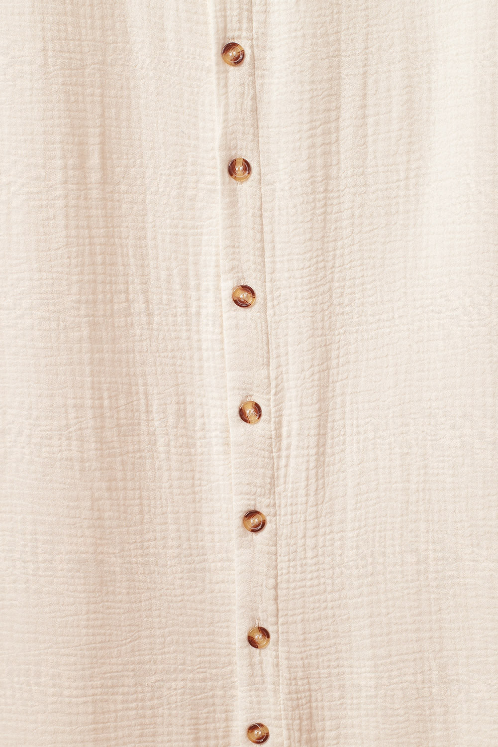 Apricot Crinkled Buttons Maxi Beach Dress with Slits eAura