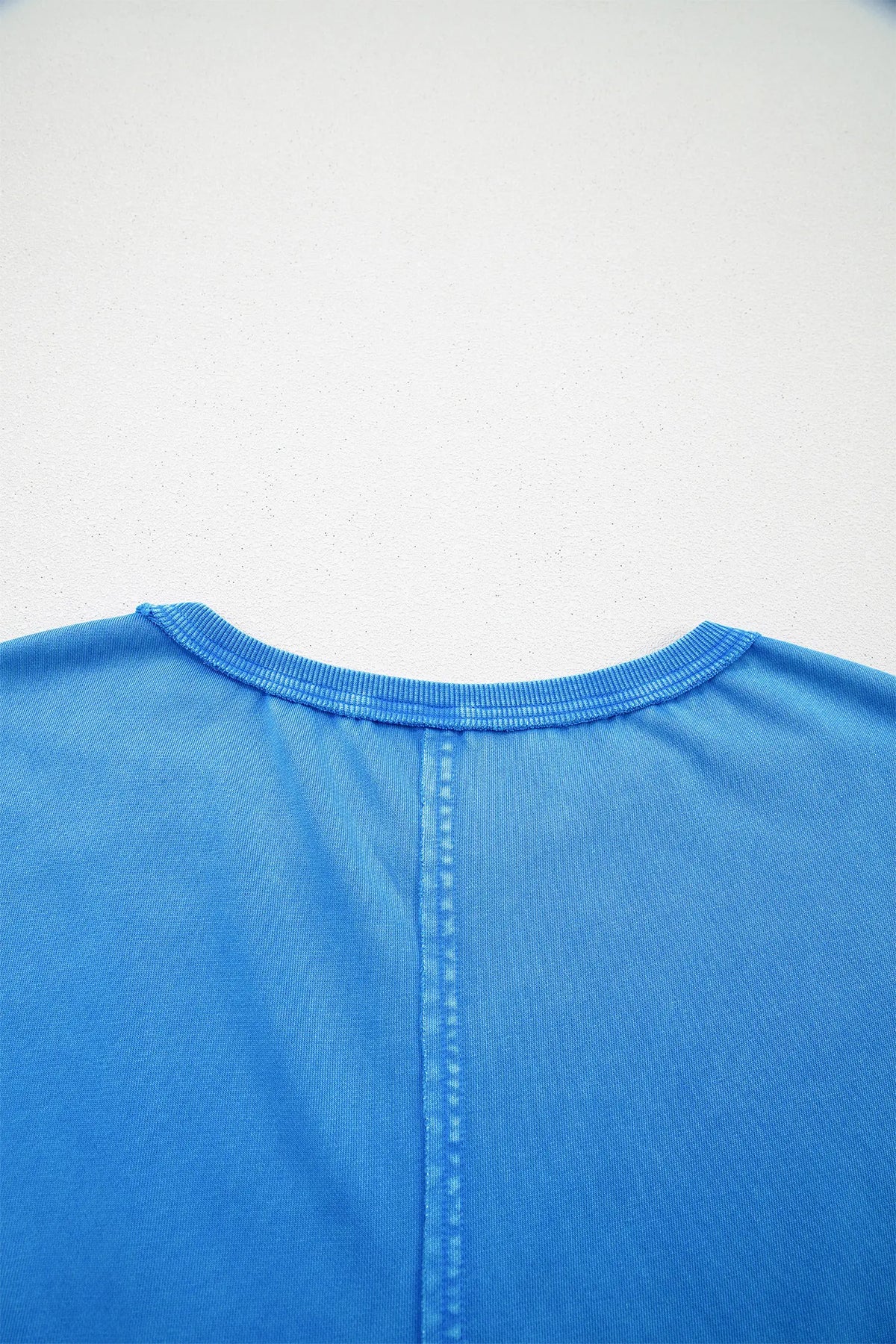Mineral Wash Star Mesh Patchwork Oversize Tee – Blue