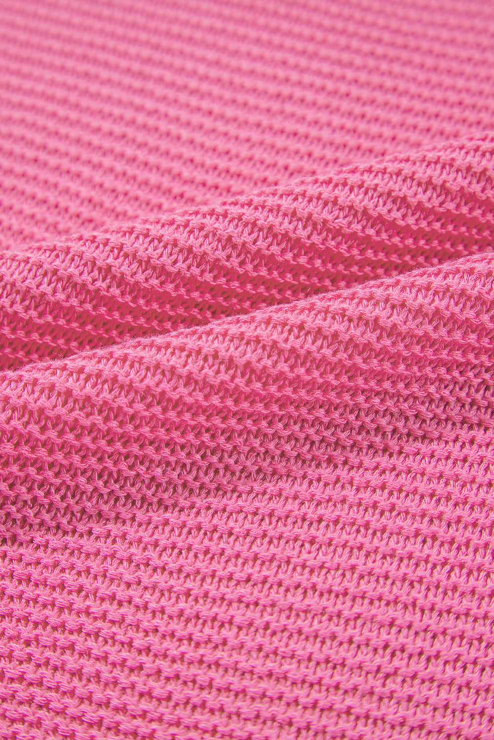 Sachet Pink Solid Color Sweater Tee with Side Slits BB Fashion Outlet