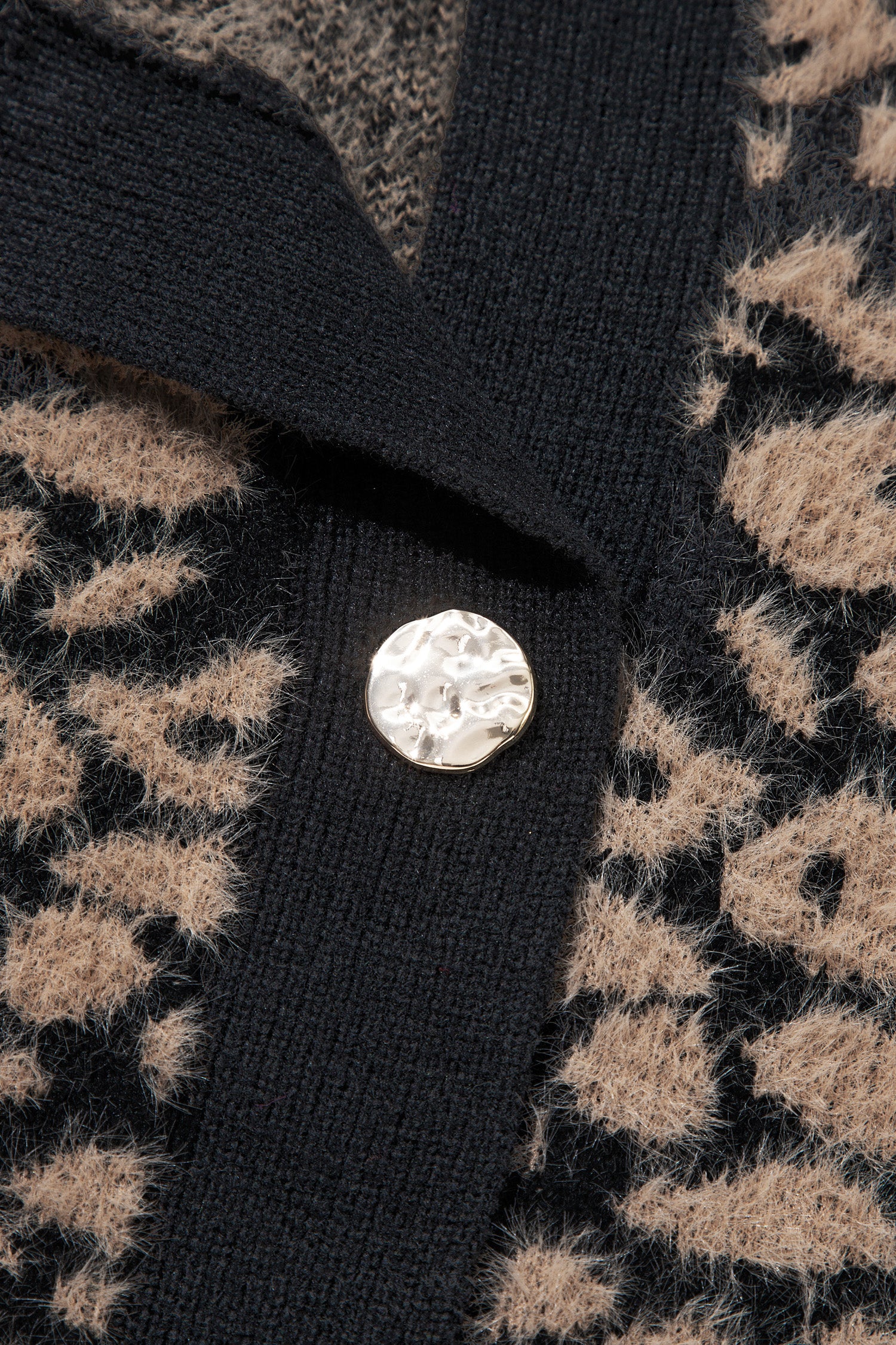 Leopard Print Knit Sleeveless Regular Wash Sweater Vest – Pink