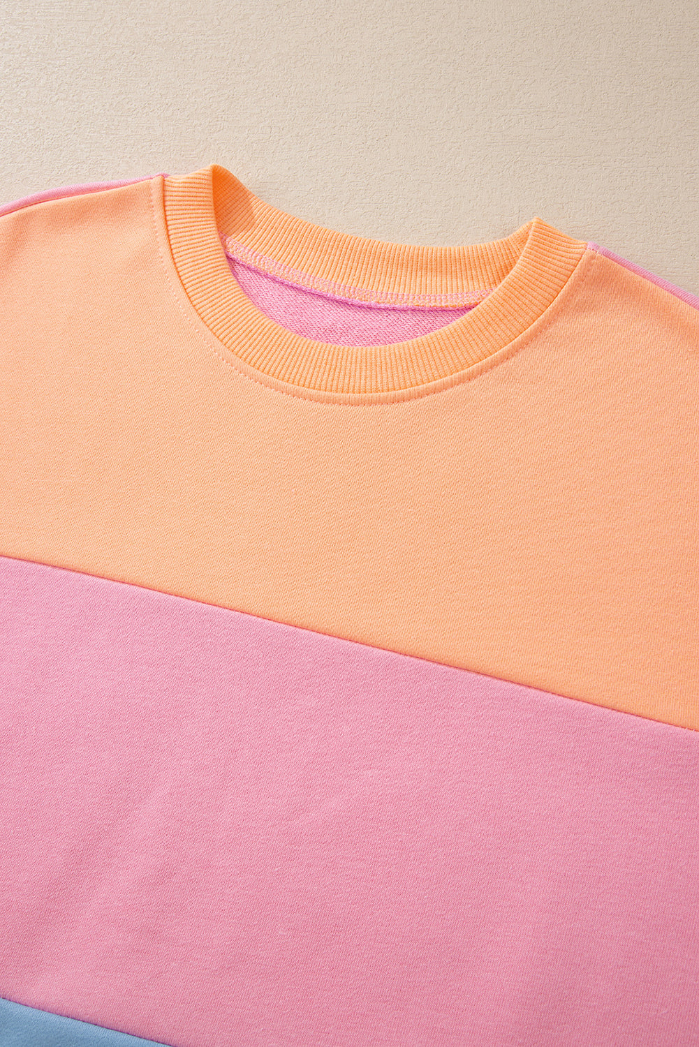 Colourblock Patchwork Drop Shoulder Sweatshirt