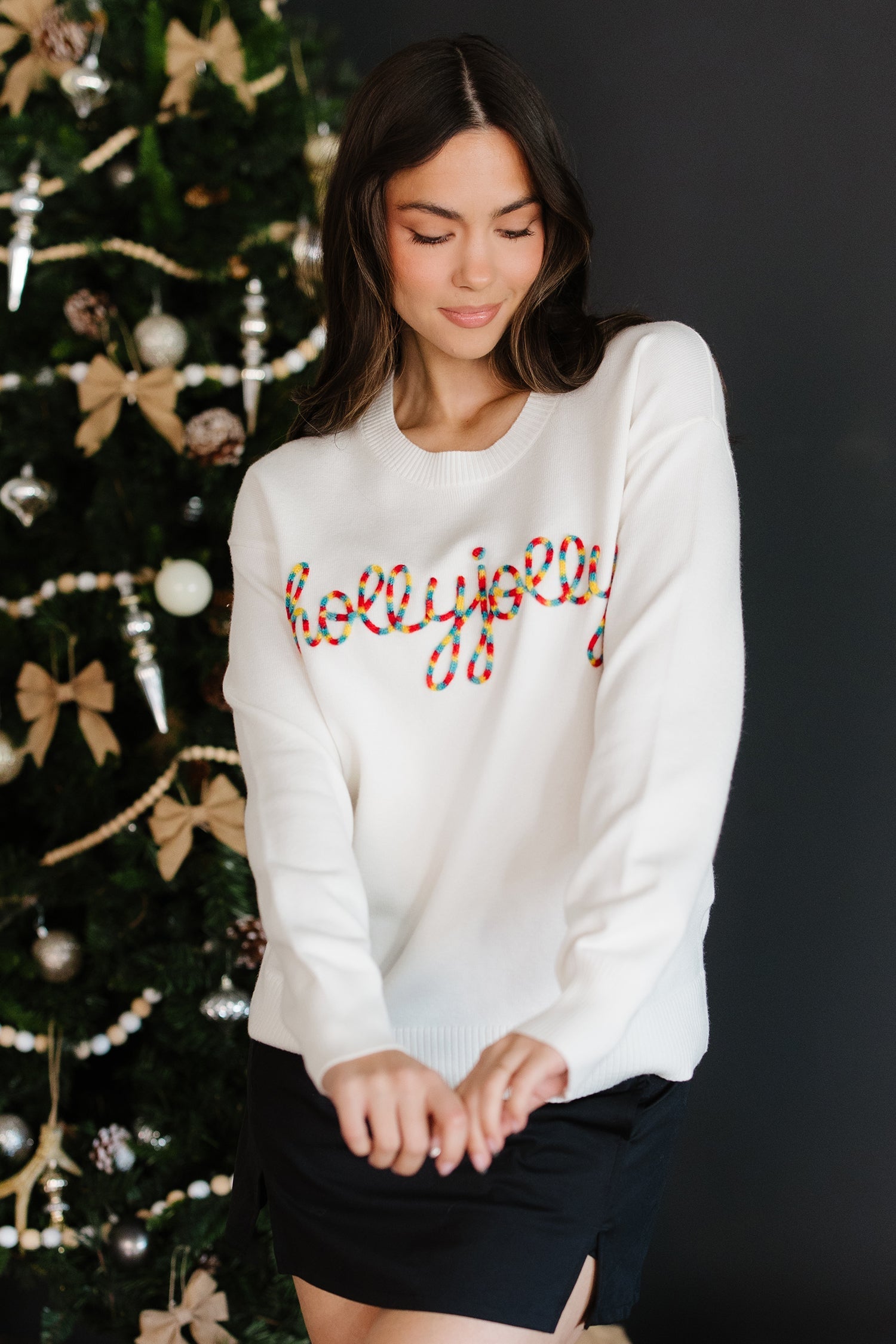 Colourful Holly Jolly Christmas Knit Loose Sweater - Sweaters & Cardigans/Sweaters