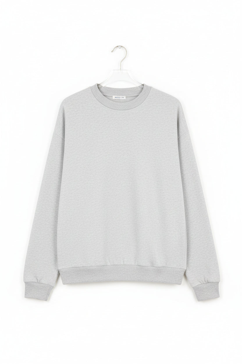 Oversized Drop Shoulder Reversible Mock Neck Sweatshirt - eAura