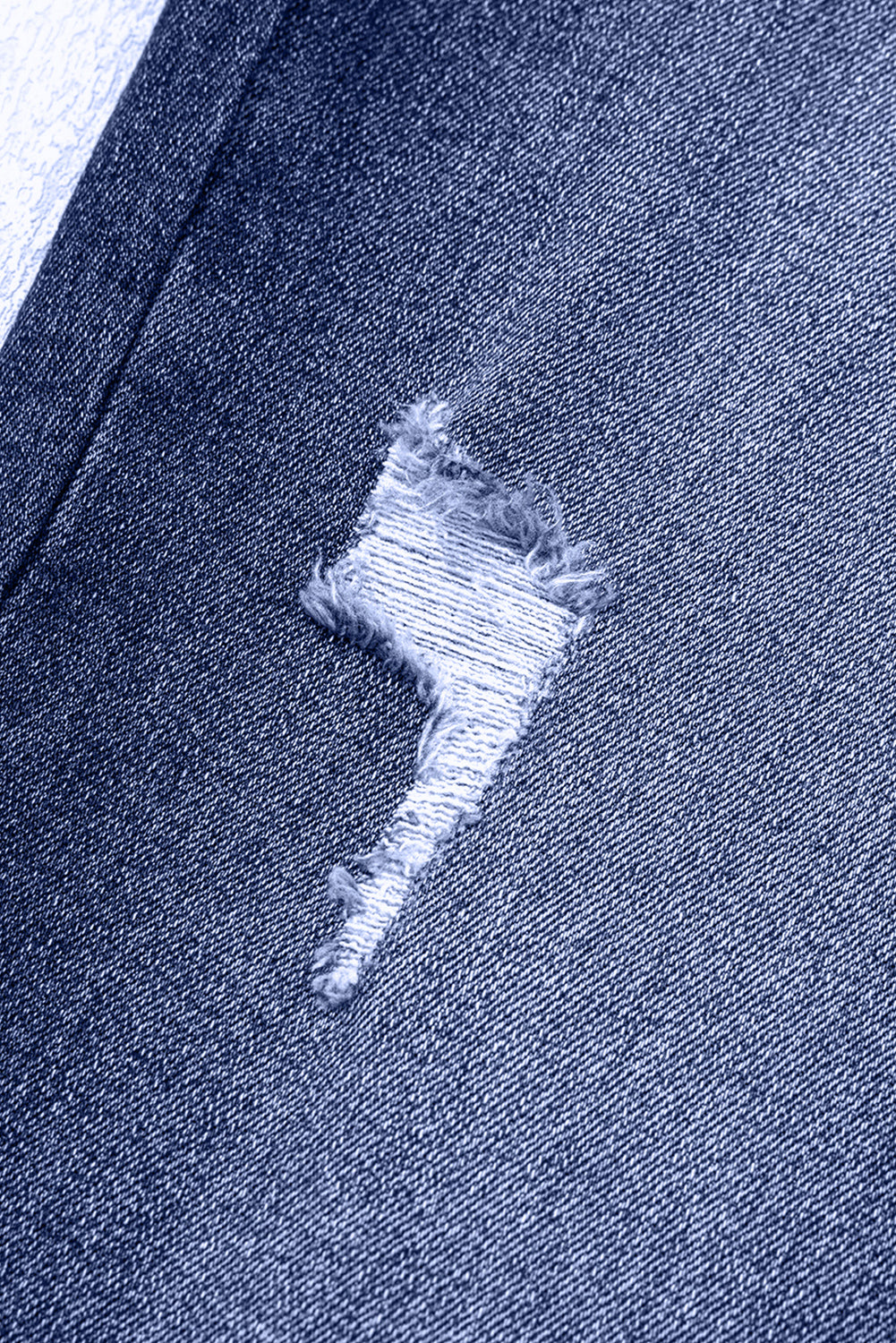 Folded Cuffs Distressed Straight High Waist Jeans eAura